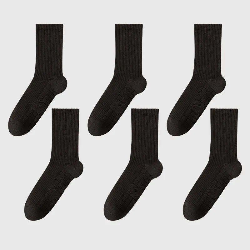 Anna-Kaci 6pk Men's Crew Socks with Non - Slip Sole made by Anna-Kaci