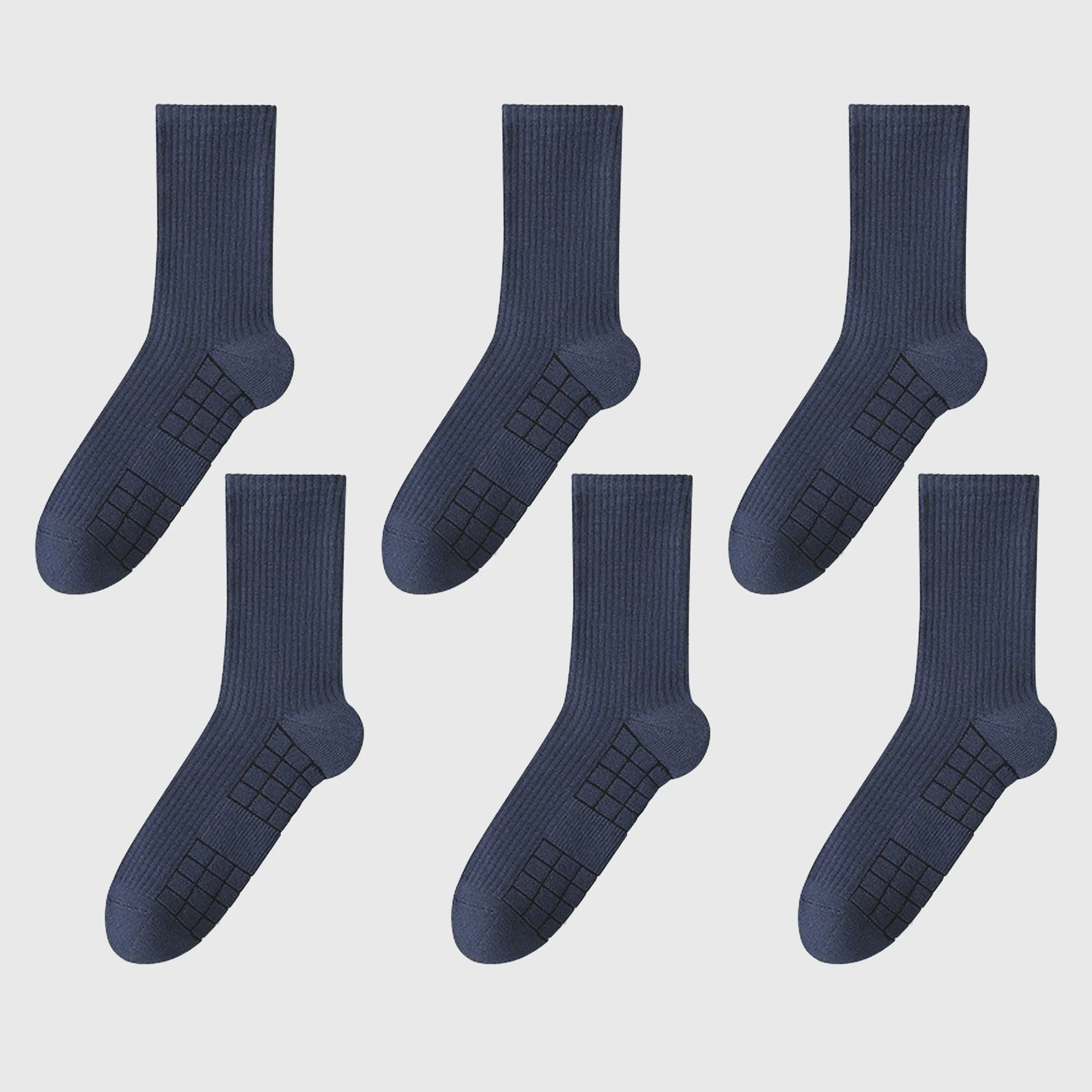 Anna-Kaci 6pk Men's Crew Socks with Non - Slip Sole sold by Anna-Kaci product image thumbnail 5