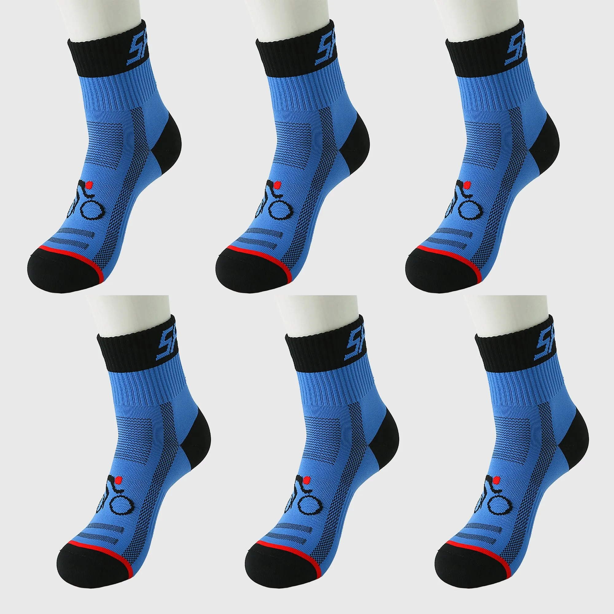 Anna-Kaci 6pk Men's Cycling Pattern Athletic Socks sold by Anna-Kaci