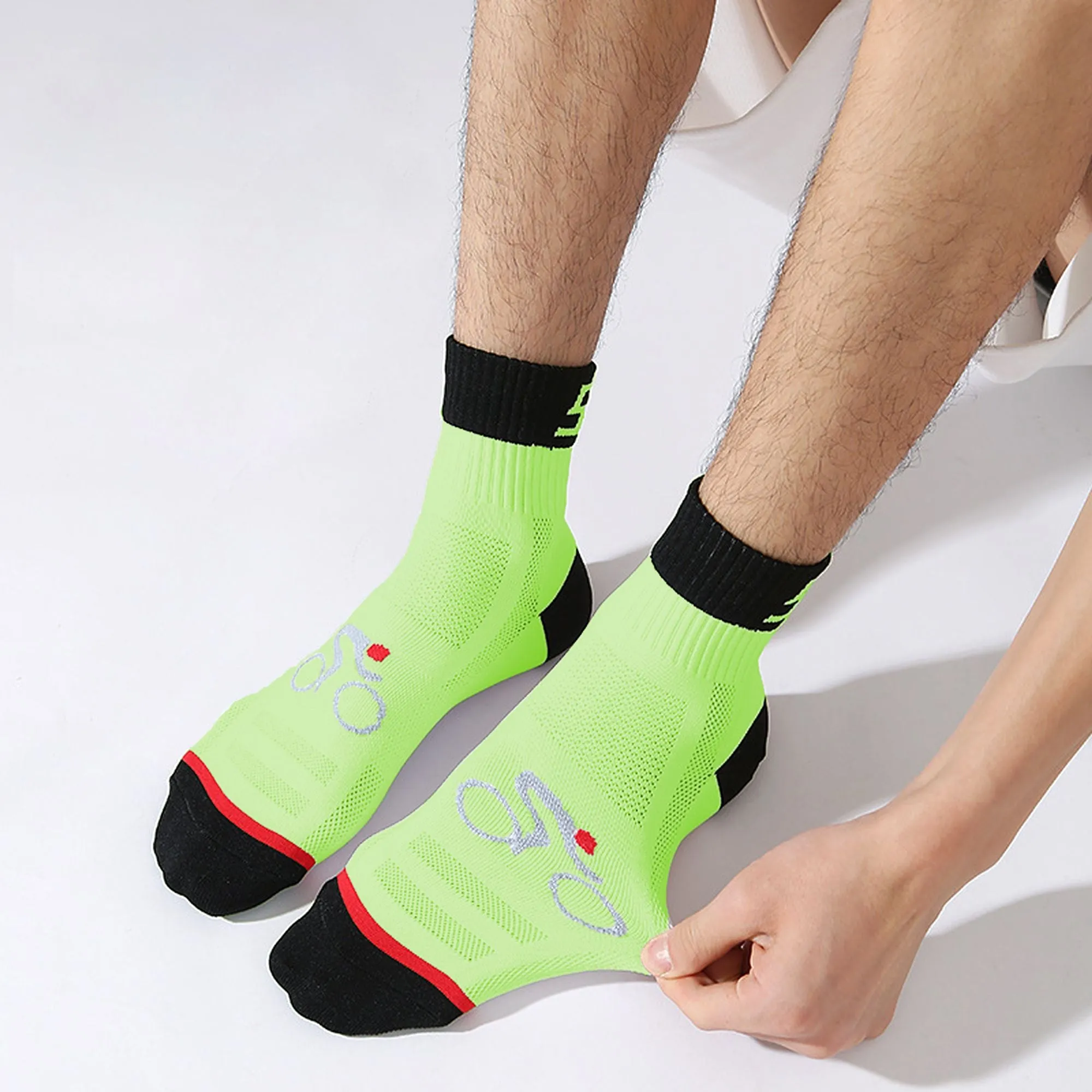 Anna-Kaci 6pk Men's Cycling Pattern Athletic Socks sold by Anna-Kaci product image thumbnail 5