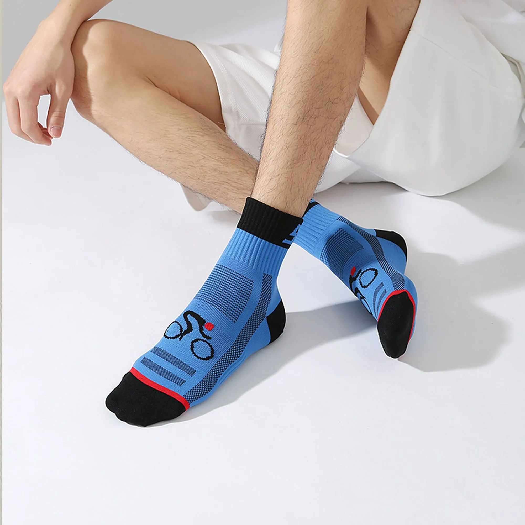 Anna-Kaci 6pk Men's Cycling Pattern Athletic Socks sold by Anna-Kaci product image thumbnail 2