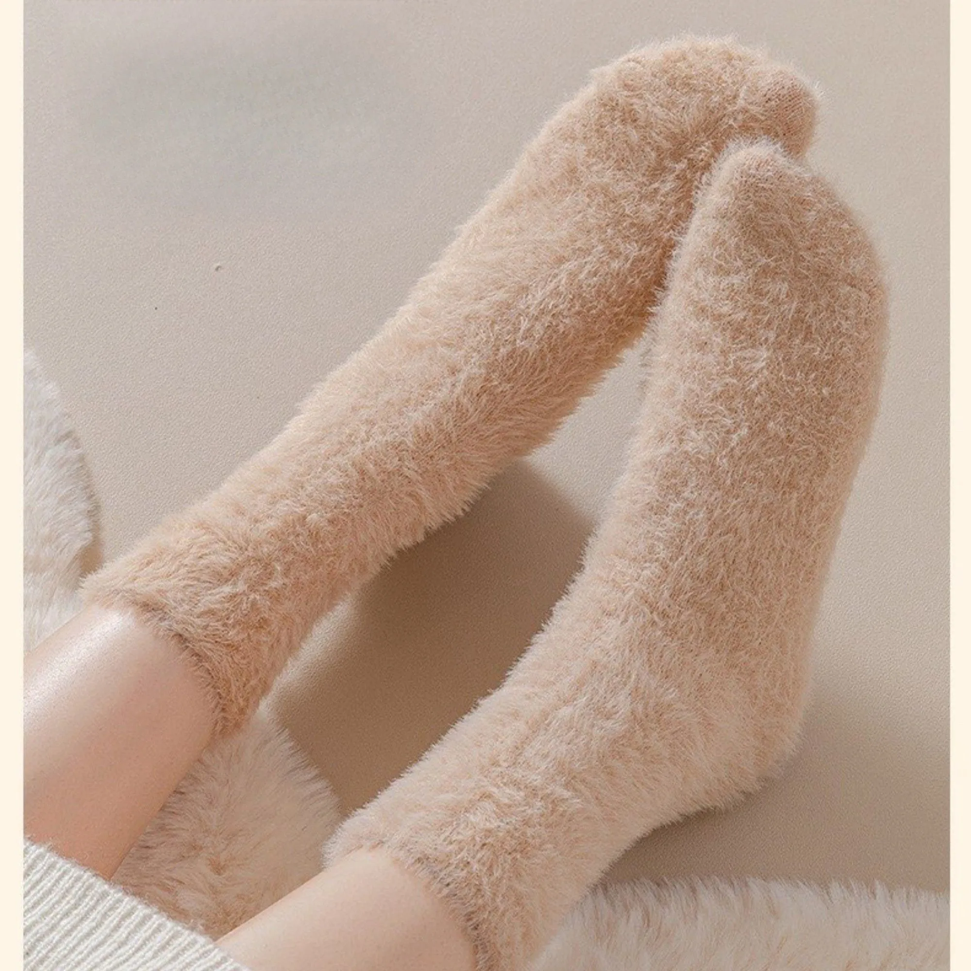 Anna-Kaci Women's 3-Pair Ultra-Plush Fuzzy Crew Socks with Soft Textured Finish US 5¨C10 sold by Anna-Kaci product image thumbnail 3