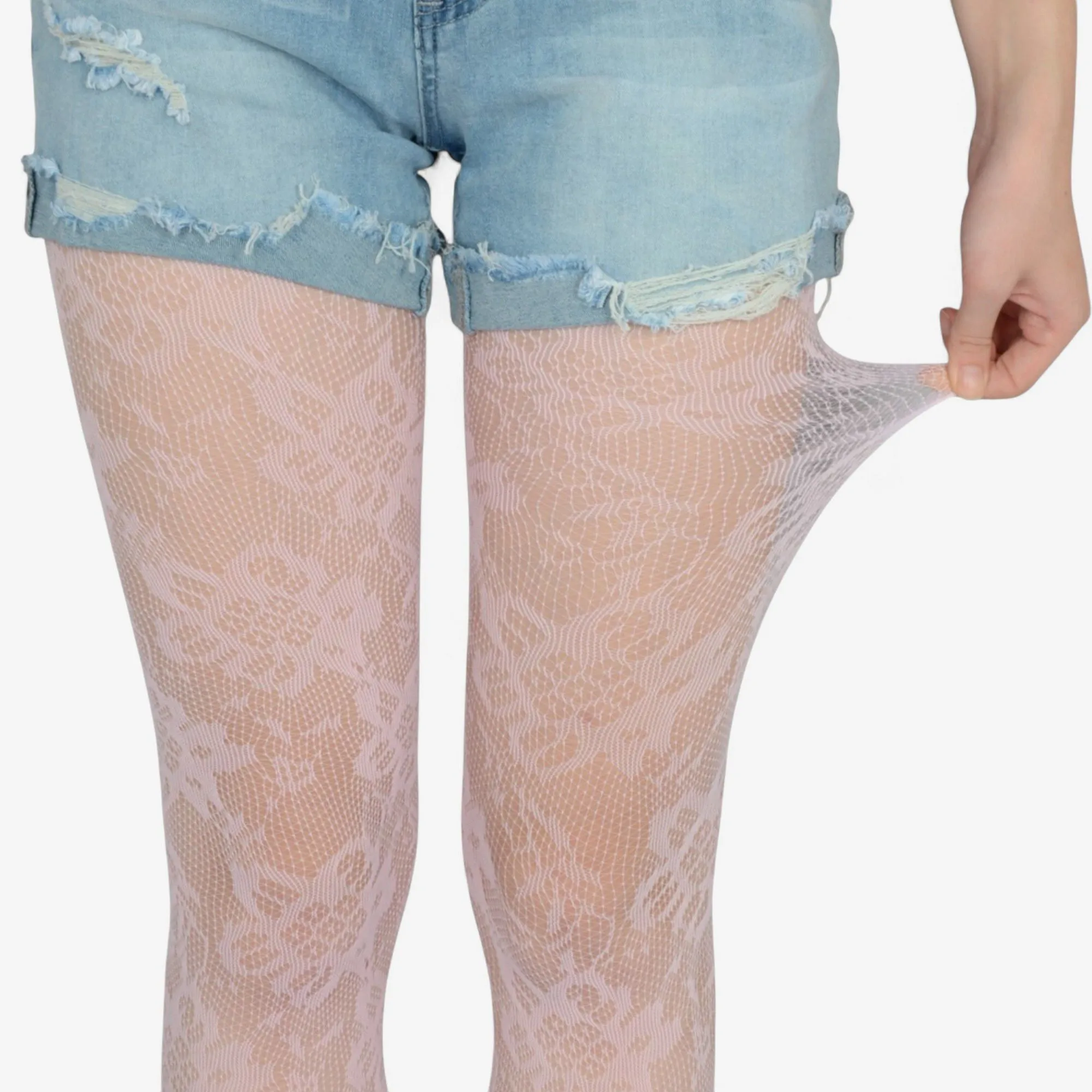 Anna-Kaci Women's 2-Pair Floral Lace Pattern Sheer Tights with Stretch Fit Suitable Height 5'1-5'8 sold by Anna-Kaci product image thumbnail 2