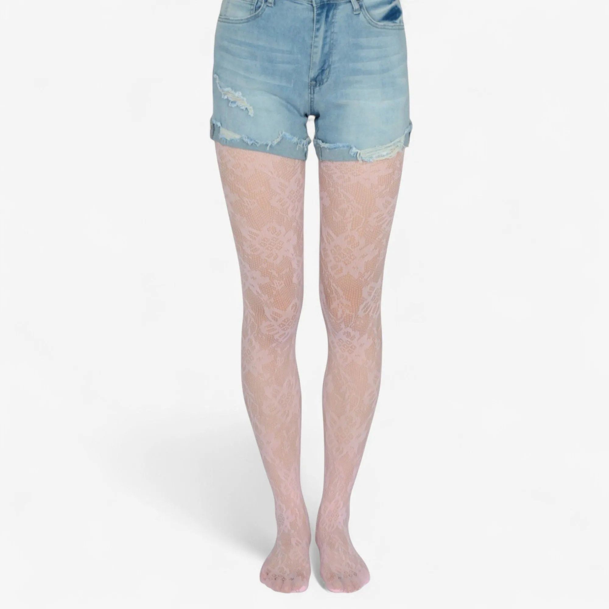 Anna-Kaci Women's 2-Pair Floral Lace Pattern Sheer Tights with Stretch Fit Suitable Height 5'1-5'8 sold by Anna-Kaci product image thumbnail 3