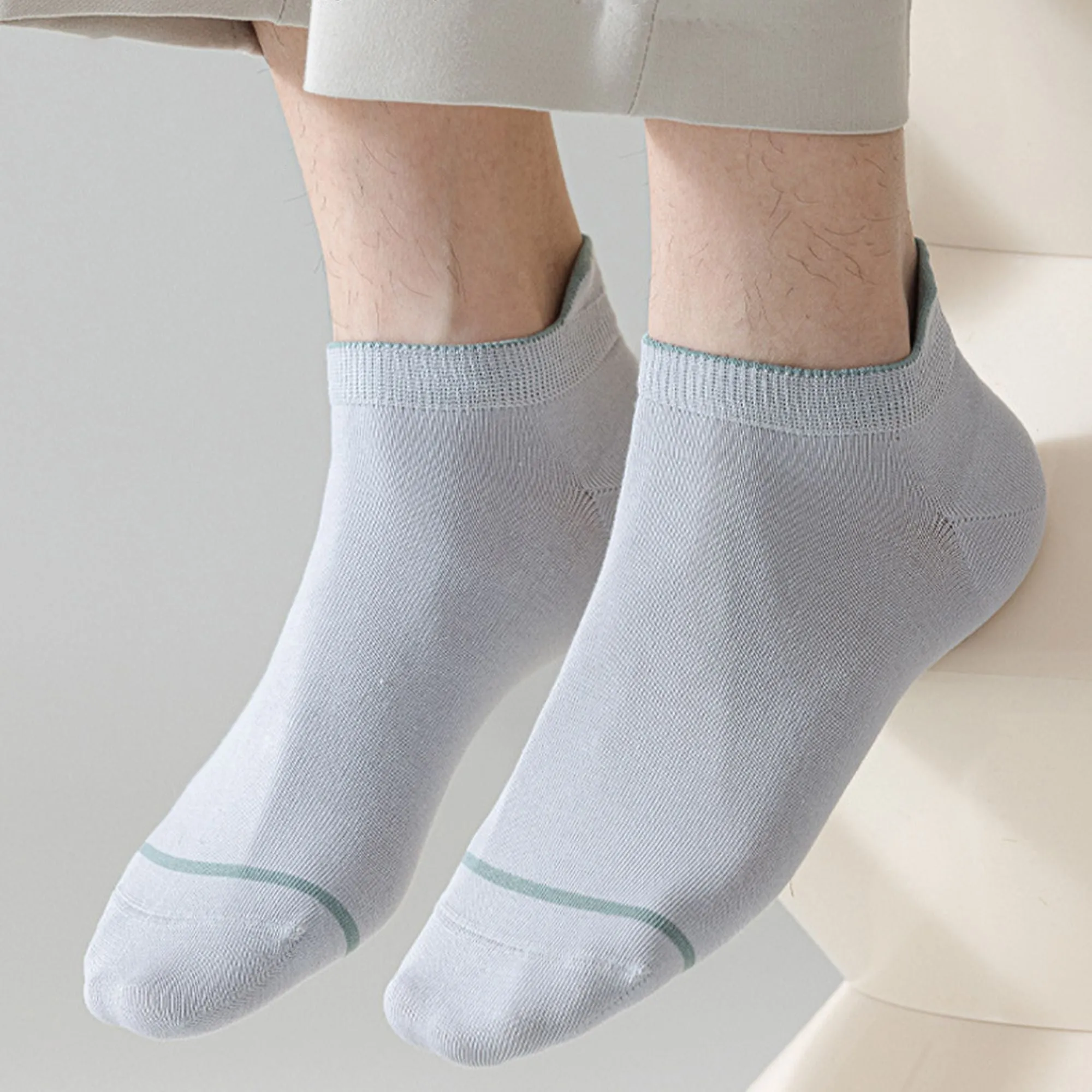 Anna-Kaci Men's 6pk Breathable Casual Ankle Socks sold by Anna-Kaci product image thumbnail 2