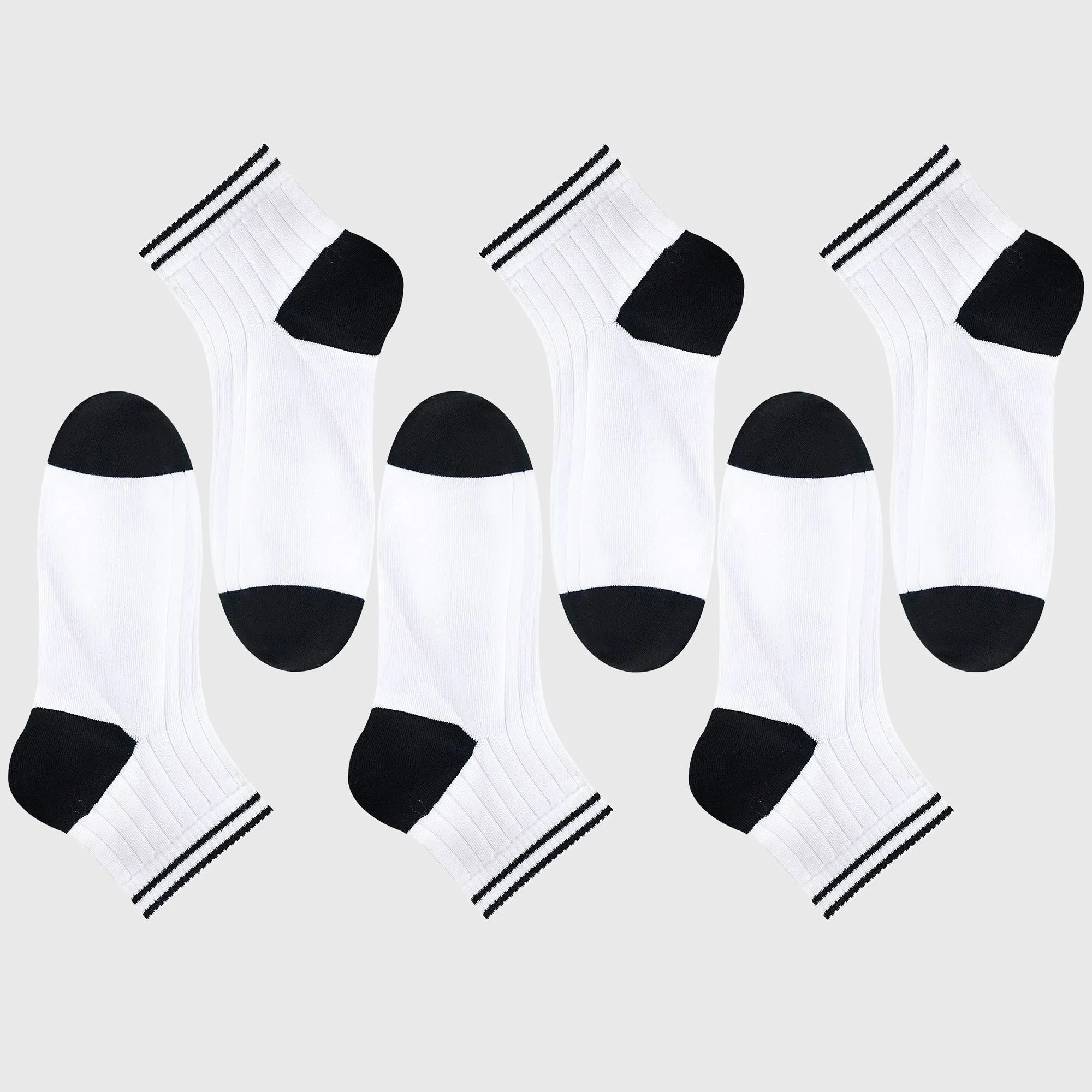Anna-Kaci Men's 6pk Striped Casual Breathable Cotton Ankle Socks sold by Anna-Kaci product image thumbnail 3