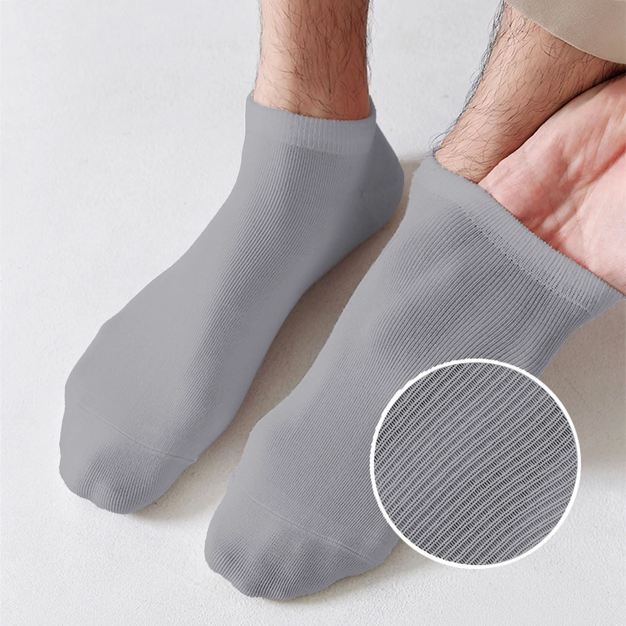Anna-Kaci Men's Ankle - Length 6pk Comfort Casual Cotton Socks sold by Anna-Kaci product image thumbnail 3