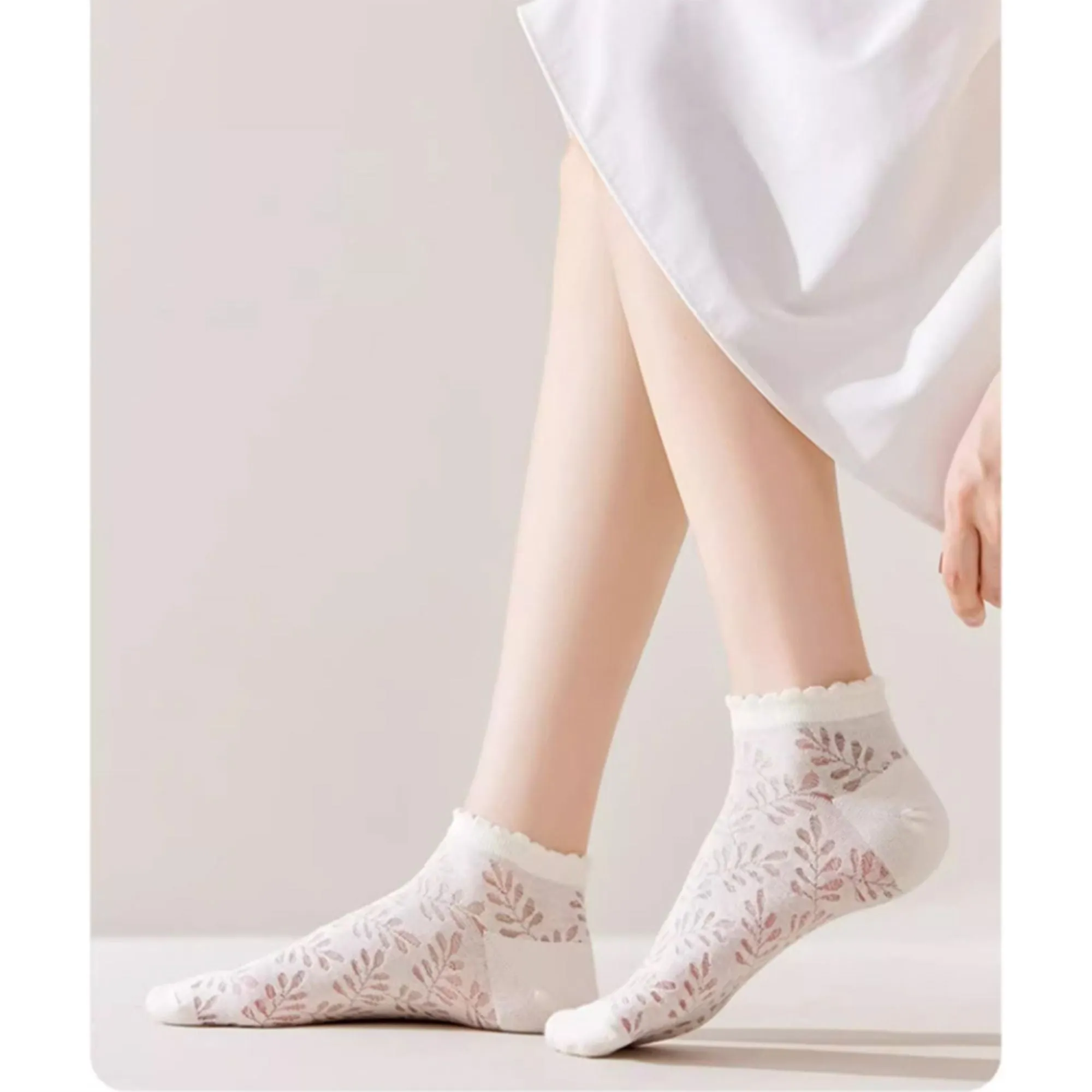 Anna-Kaci Women's 3-Pack Minimalist Knit Ankle Socks Mixed Pattern Design Soft Cotton Low-Cut Style sold by Anna-Kaci product image thumbnail 2