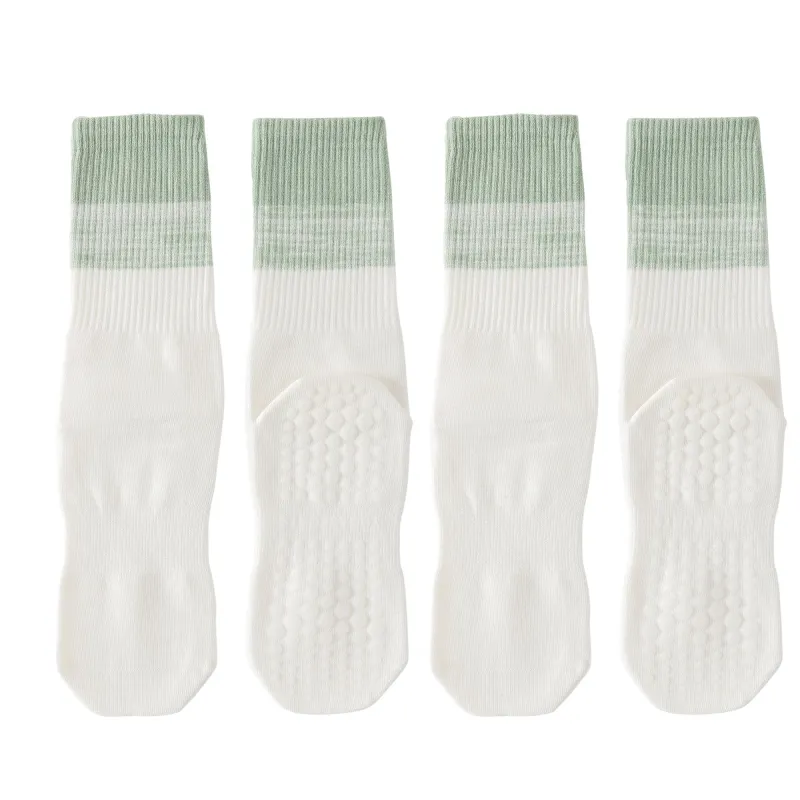 Anna-Kaci Women's 2-Pair Set Gradient Mid-Calf Grip Socks with Soft Seamless Toe and Anti-Slip Bottom for Yoga or Sneakers made by Anna-Kaci