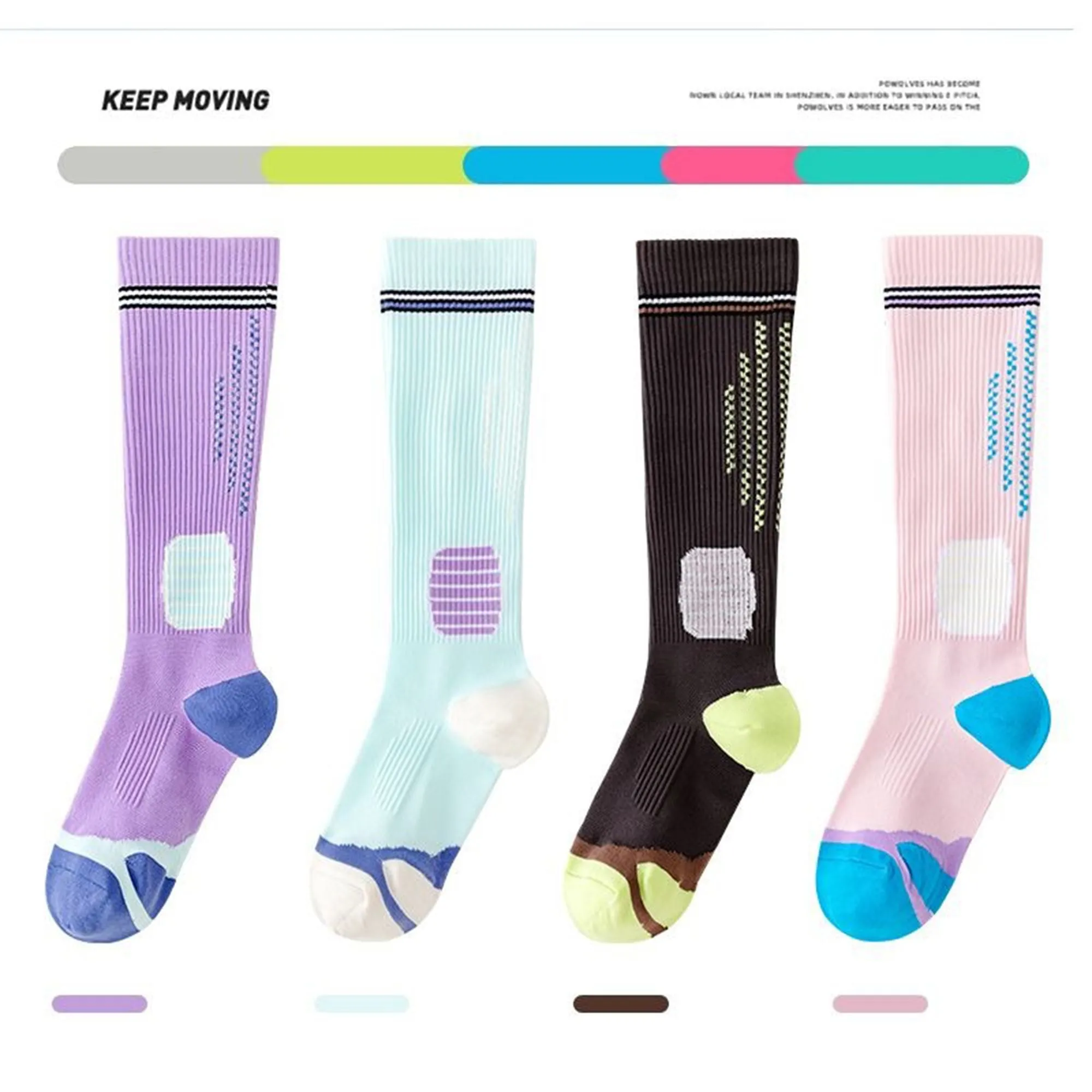 Anna-Kaci Women's 3-Pair Set Colorblock Athletic Knee-High Socks with Cushioned Heel Arch Support for Daily Fitness sold by Anna-Kaci product image thumbnail 3