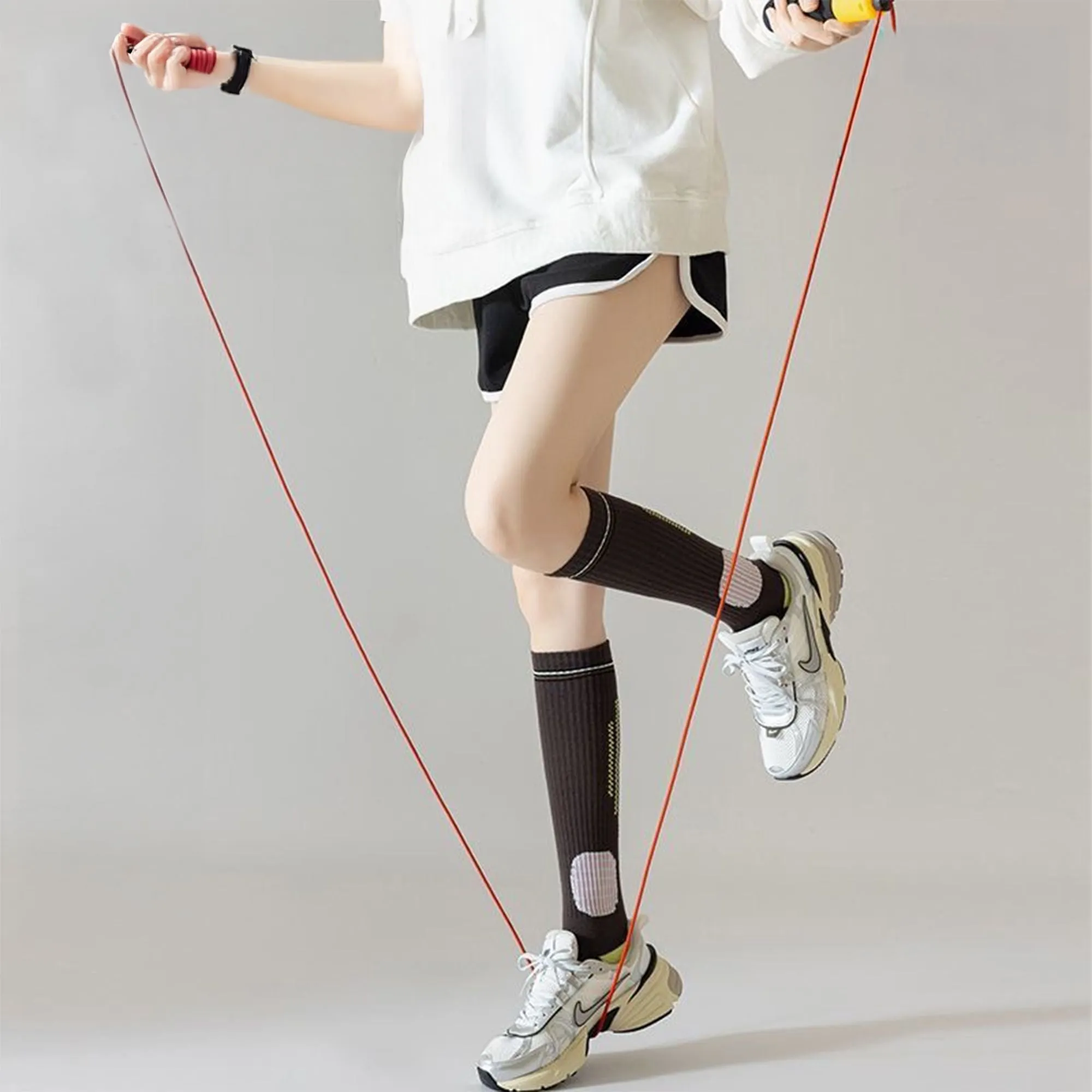 Anna-Kaci Women's 3-Pair Set Colorblock Athletic Knee-High Socks with Cushioned Heel Arch Support for Daily Fitness sold by Anna-Kaci product image thumbnail 4