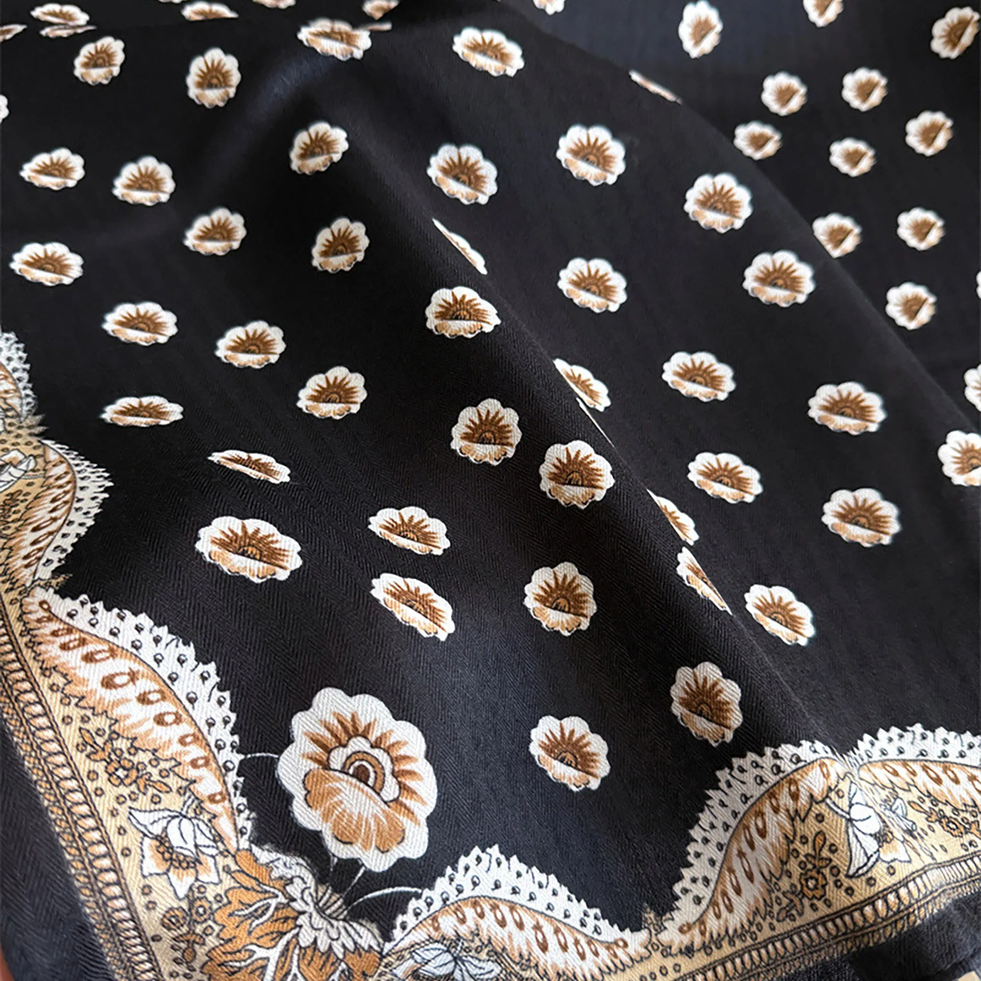 Anna-Kaci Women Square Scarf with Floral Border Soft Lightweight Fashion Accessory 27.5¡Á27.5inches sold by Anna-Kaci product image thumbnail 3