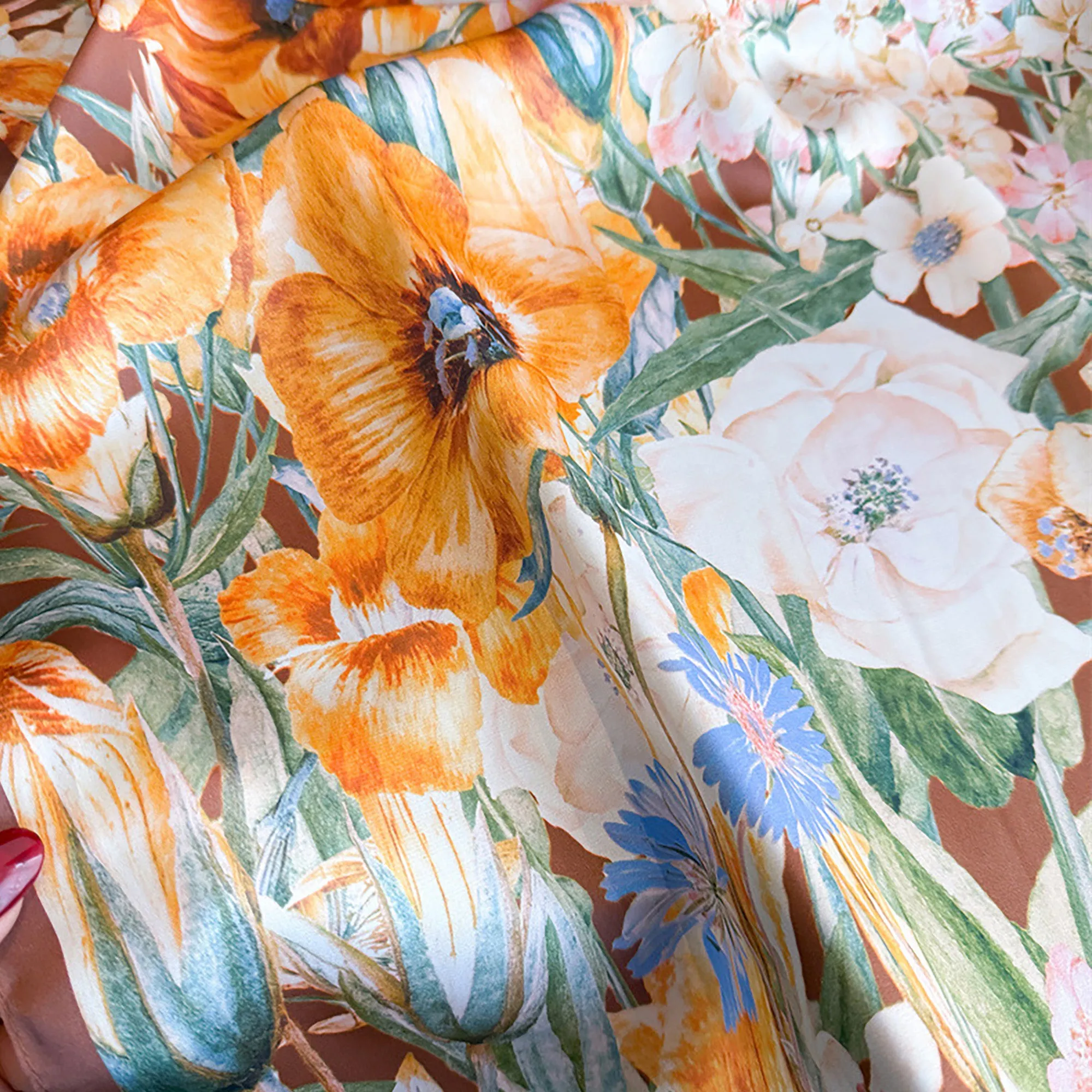 Anna-Kaci Women's Satin Floral Print Square Scarf Fashion Accessory 27.5¡Á27.5inches sold by Anna-Kaci product image thumbnail 3