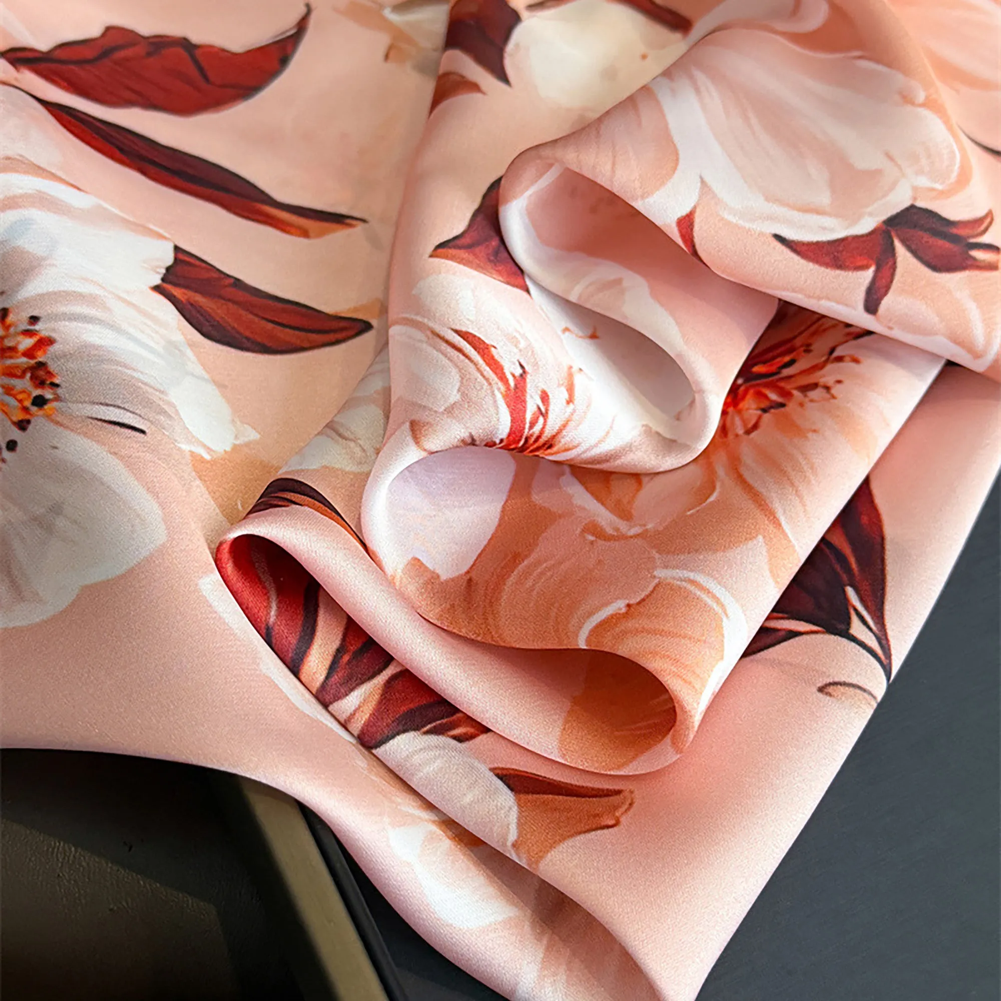 Anna-Kaci Women's Satin Floral Print Square Scarf Soft Lightweight Fashion Accessory 27.5¡Á27.5inches sold by Anna-Kaci product image thumbnail 4