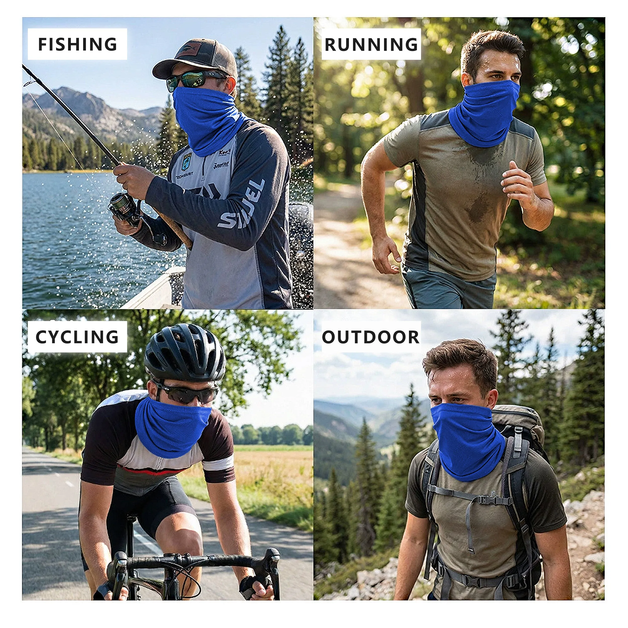 Anna-Kaci Neck Gaiter, Sweat-Wicking Quick-Dry Cooling Breathable Face Mask UV Protection Scarf Hiking Bandana Unisex sold by Anna-Kaci product image thumbnail 2