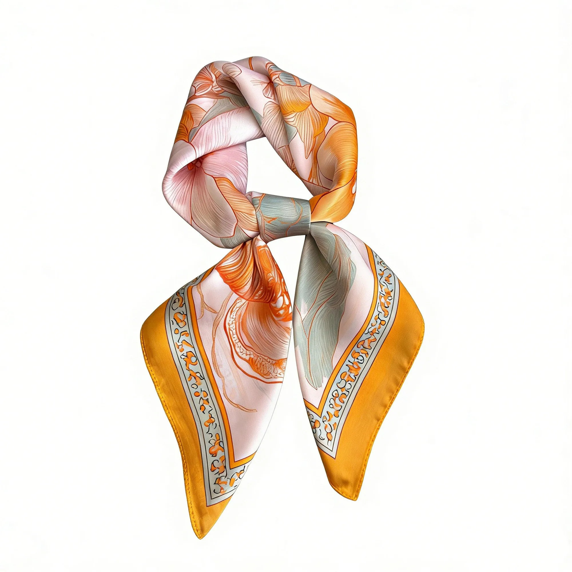 Anna-Kaci Womens Floral Square Scarf Lightweight Fashion Accessory 27.5¡Á27.5inches sold by Anna-Kaci product image thumbnail 5