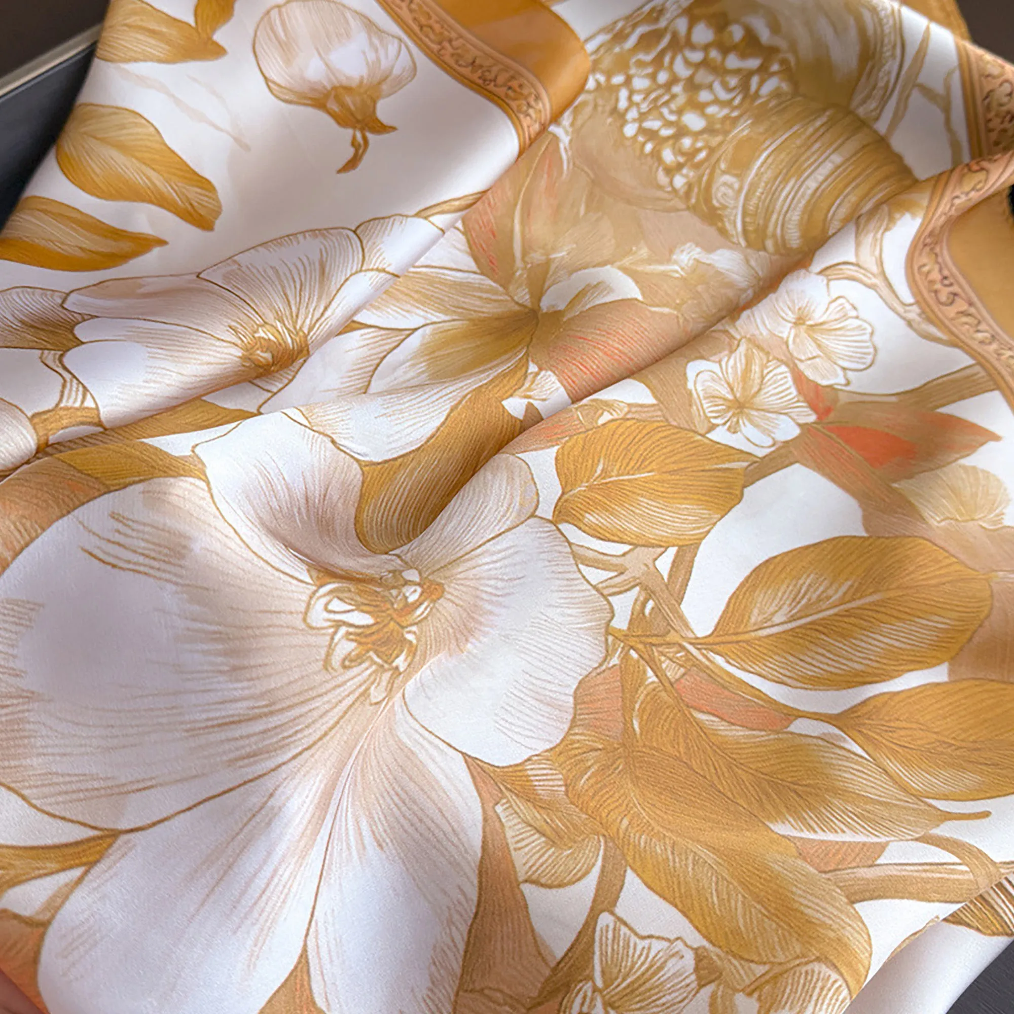 Anna-Kaci Womens Floral Square Scarf Lightweight Fashion Accessory 27.5¡Á27.5inches sold by Anna-Kaci product image thumbnail 3