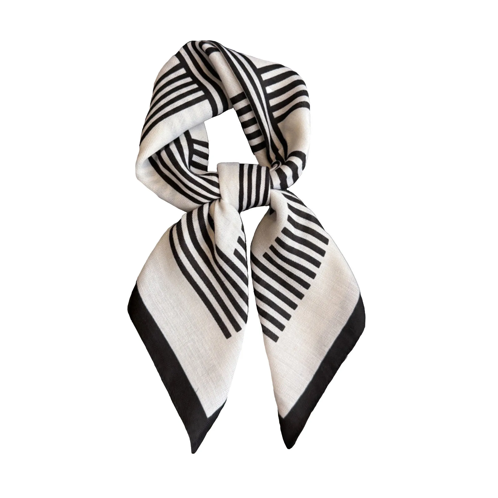 Anna-Kaci Womens Lightweight Square Scarf with Modern Linear Pattern 26.5¡Á26.5inches sold by Anna-Kaci product image thumbnail 5