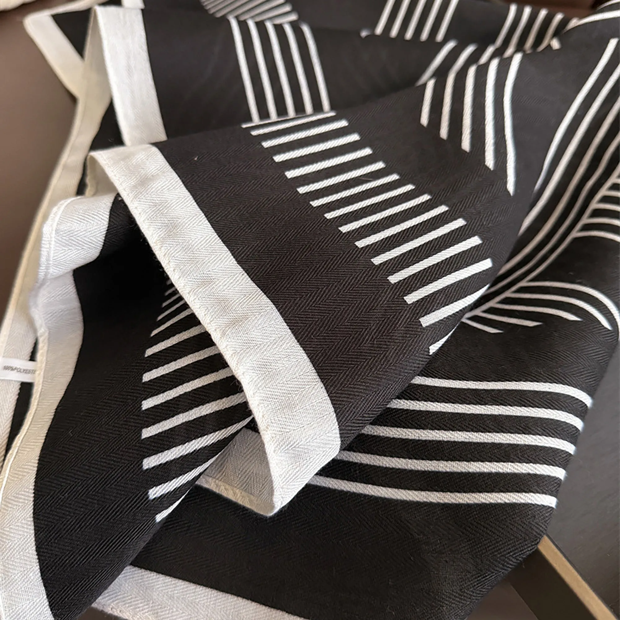 Anna-Kaci Womens Lightweight Square Scarf with Modern Linear Pattern 26.5¡Á26.5inches sold by Anna-Kaci product image thumbnail 4