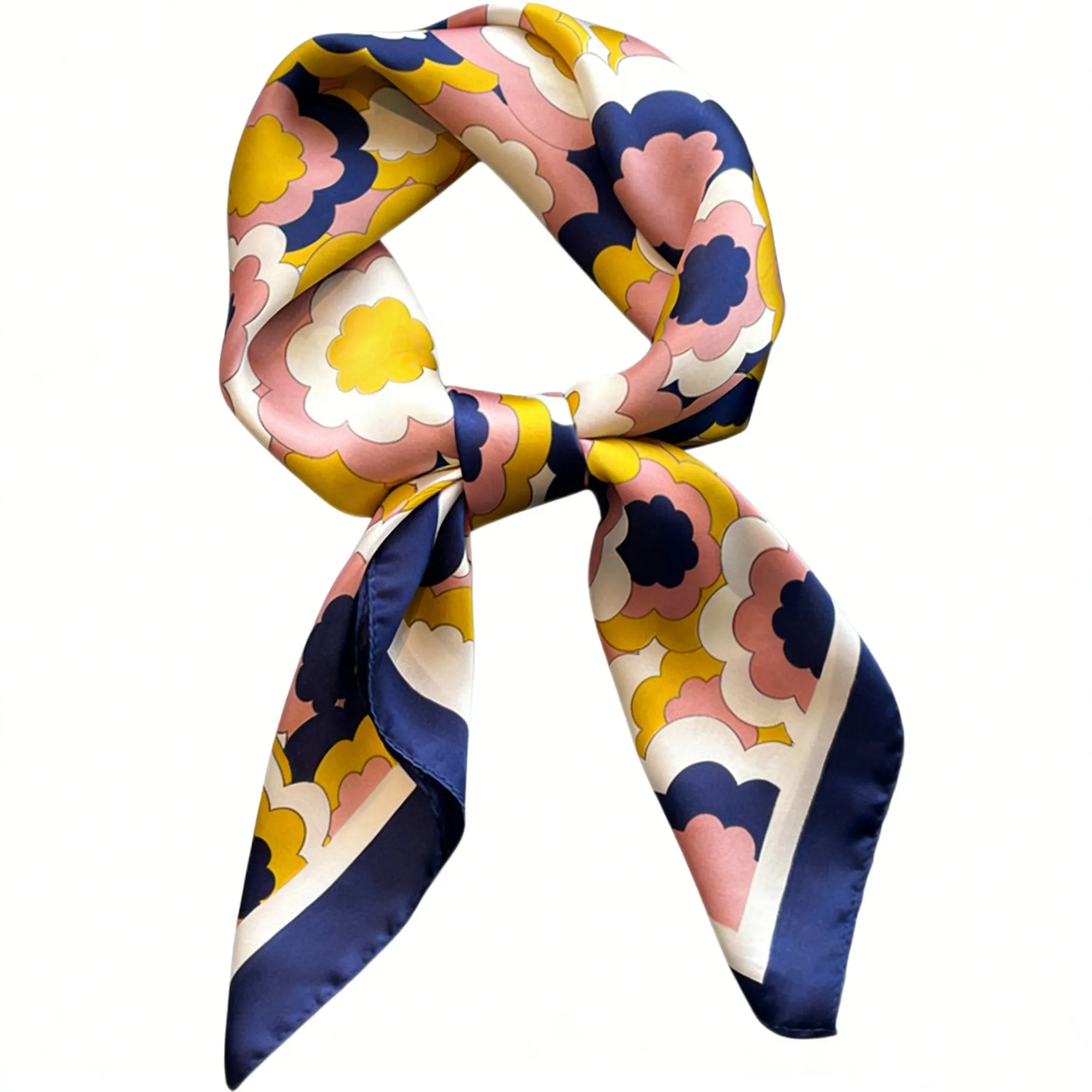 Anna-Kaci Womens Satin Square Scarf Floral Pattern Neck Bag Accessory 27.5¡Á27.5inches sold by Anna-Kaci product image thumbnail 5