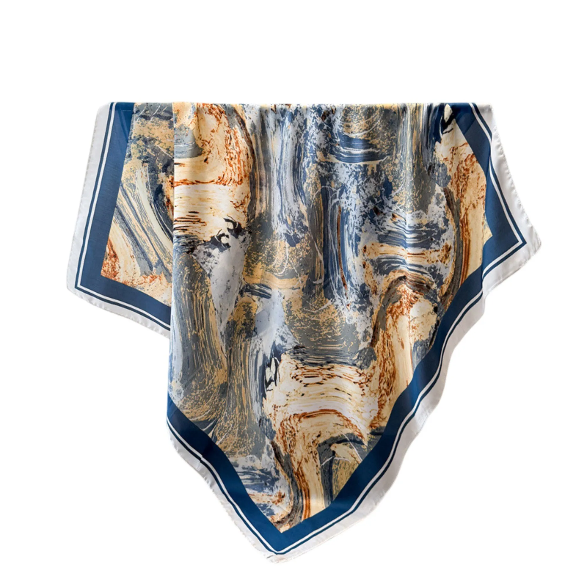 Anna-Kaci Womens Satin Square Scarf with Abstract Marble Print 35.4¡Á35.4inches sold by Anna-Kaci product image thumbnail 5