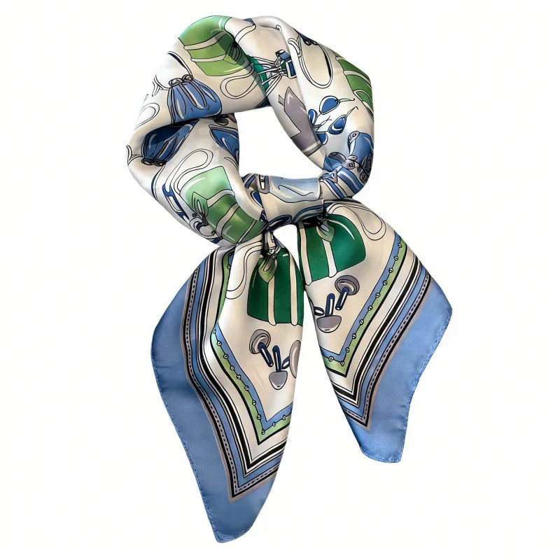 Anna-Kaci Womens Square Scarf with Handbag Illustration Print 27.5¡Á27.5inches made by Anna-Kaci