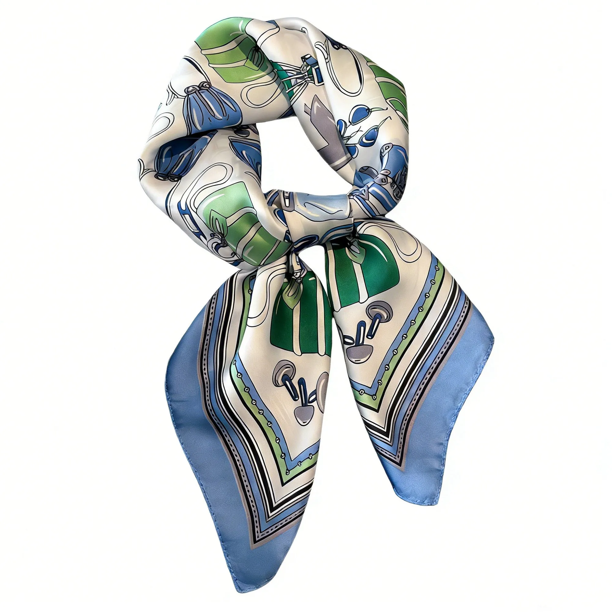 Anna-Kaci Womens Square Scarf with Handbag Illustration Print 27.5¡Á27.5inches sold by Anna-Kaci