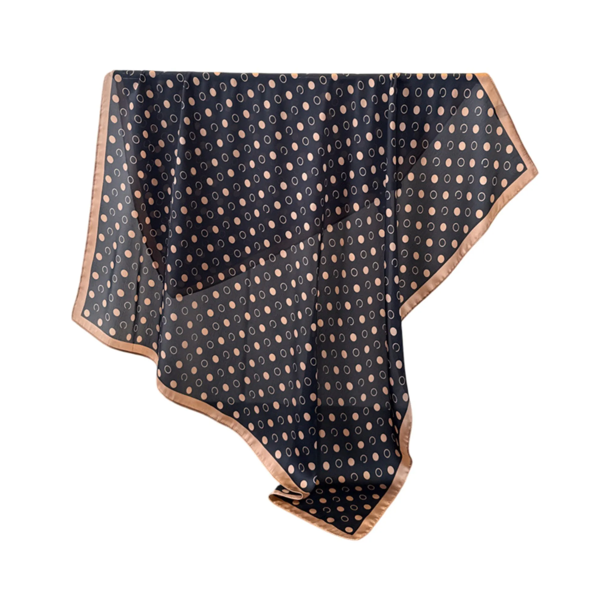 Anna-Kaci Satin Polka Dot Square Scarf with Contrast Border 35.4¡Á35.4inches sold by Anna-Kaci