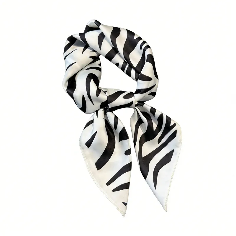 Anna-Kaci Womens Zebra Print Square Scarf Soft Fashion Accessory 27.5¡Á27.5inches made by Anna-Kaci