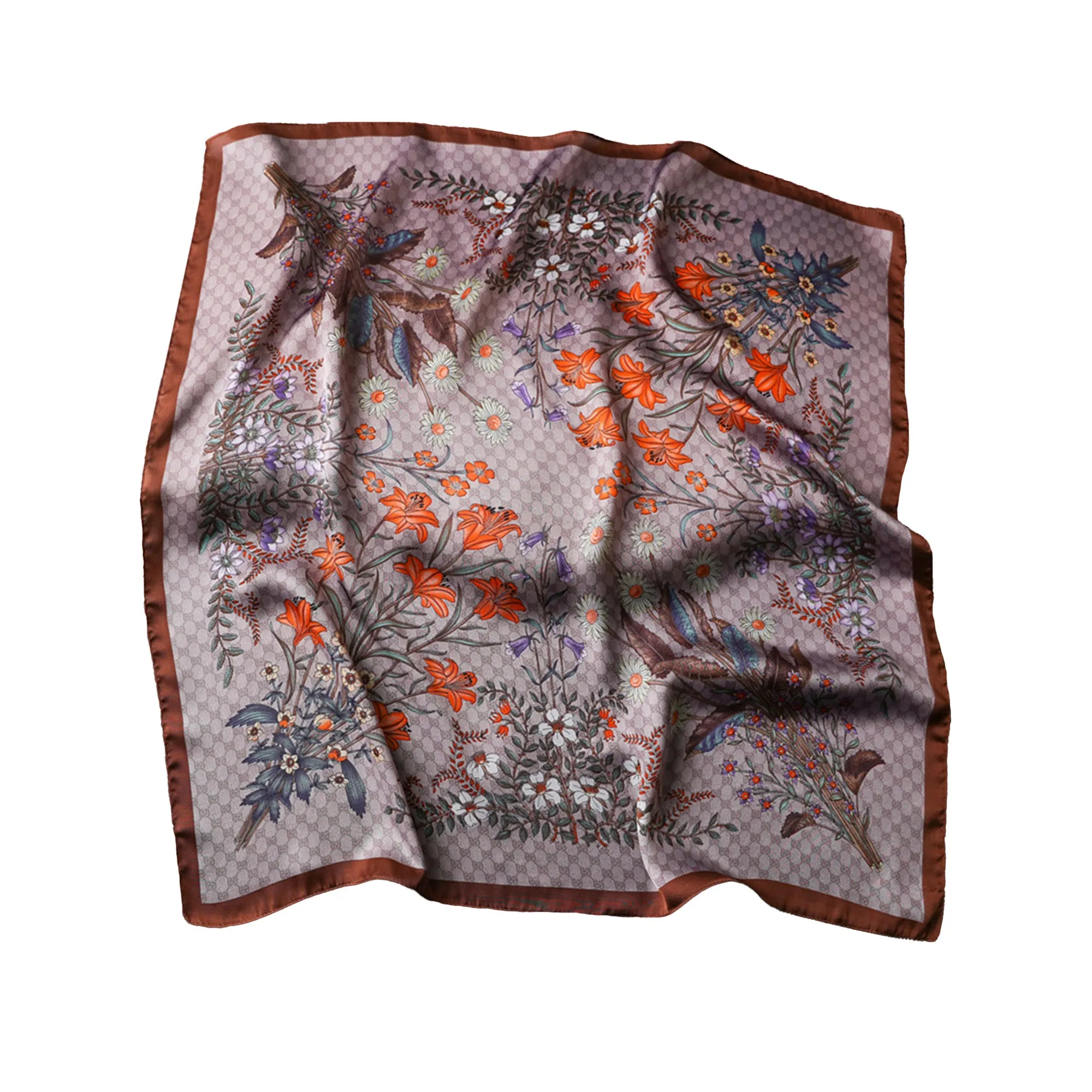 Anna-Kaci Womens Satin Square Scarf Floral Print Neck Hair Accessory sold by Anna-Kaci product image thumbnail 5