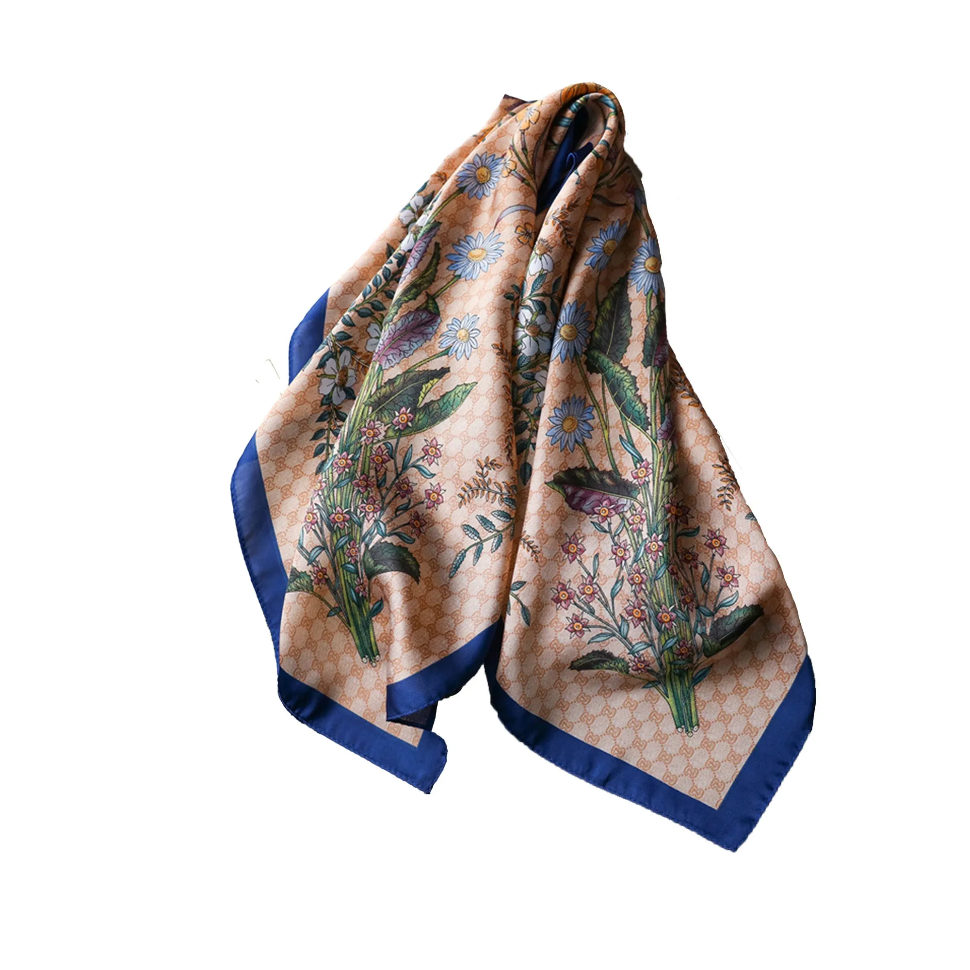 Anna-Kaci Womens Satin Square Scarf Floral Print Neck Hair Accessory sold by Anna-Kaci