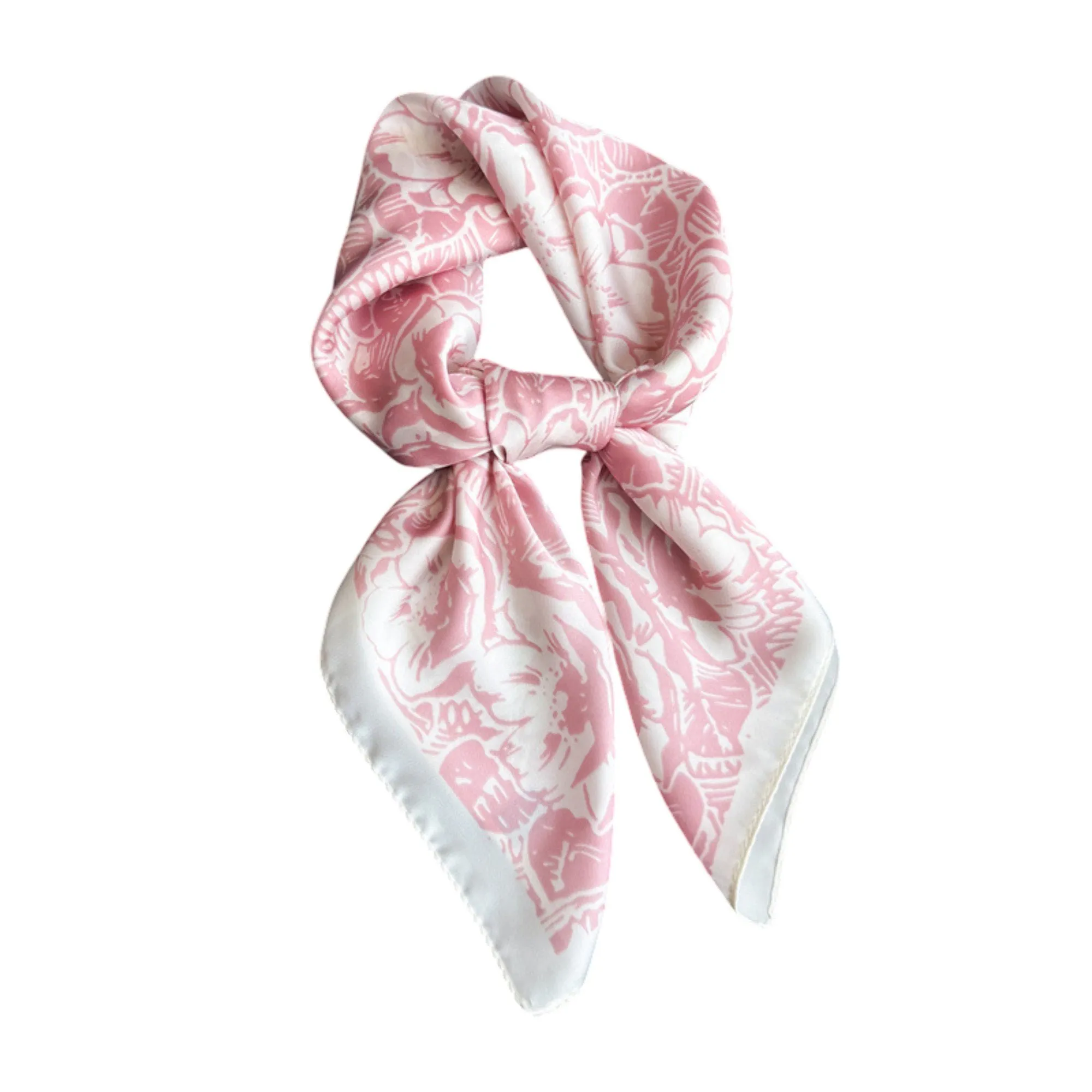 Anna-Kaci Floral Print Satin Square Scarf Lightweight Soft Neck Hair Accessory 27.5¡Á27.5 Inches sold by Anna-Kaci product image thumbnail 5