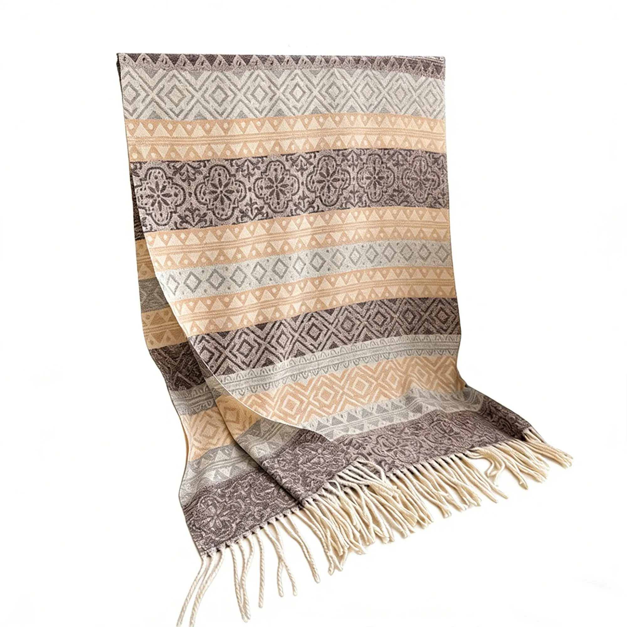 Anna-Kaci Soft Geometric Pattern Winter Scarf with Warm Cozy Knit Texture 78.5¡Á26 Inches sold by Anna-Kaci