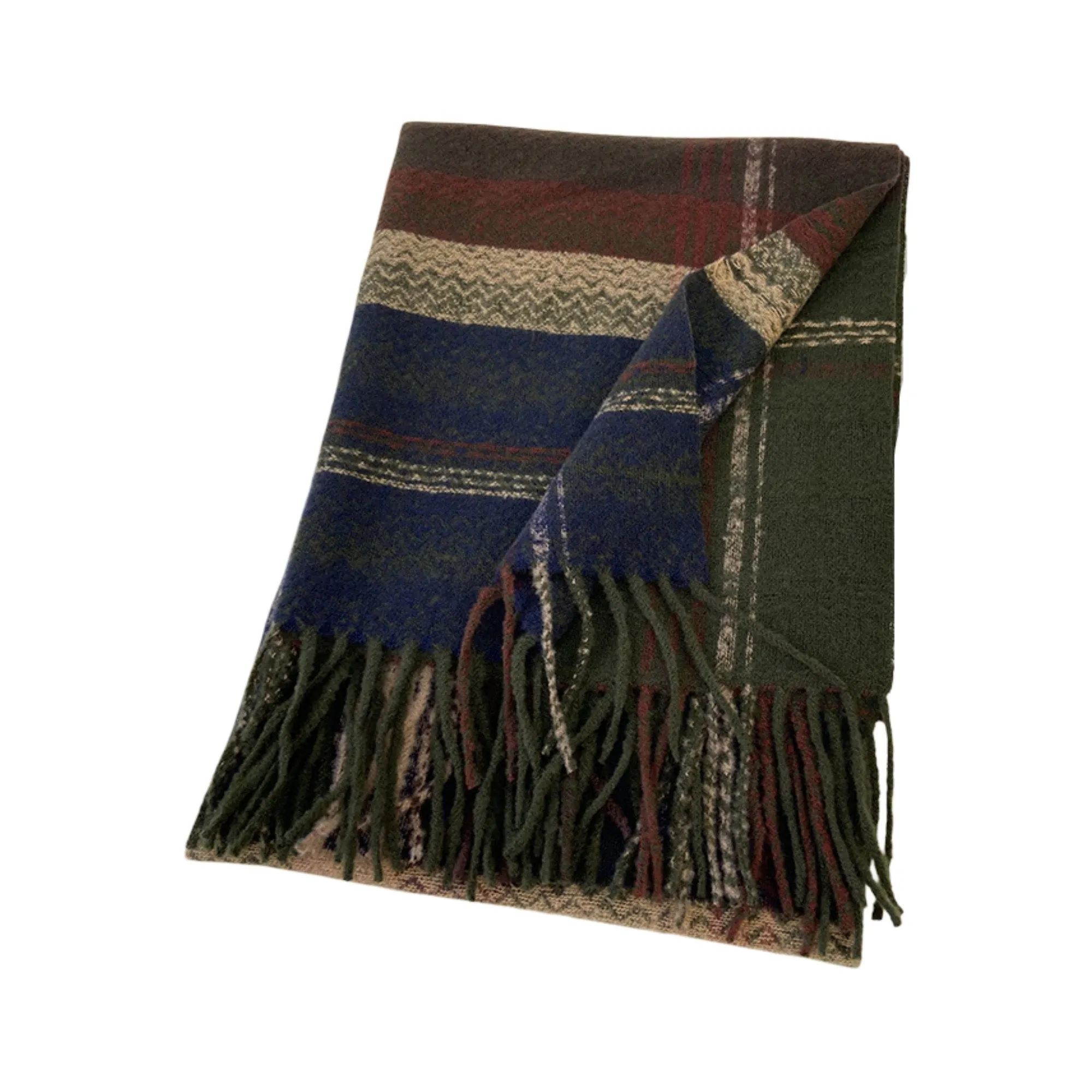 Anna-Kaci Plaid Pattern Soft Woven Winter Scarf with Cozy Texture 71¡Á24.8 Inches sold by Anna-Kaci product image thumbnail 5