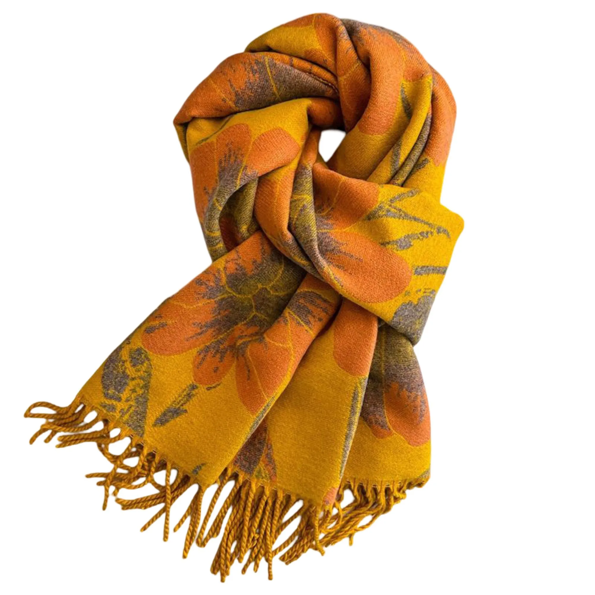 Anna-Kaci Floral Pattern Soft Jacquard Scarf with Twisted Fringe Trim 78.5¡Á25.5 Inches sold by Anna-Kaci