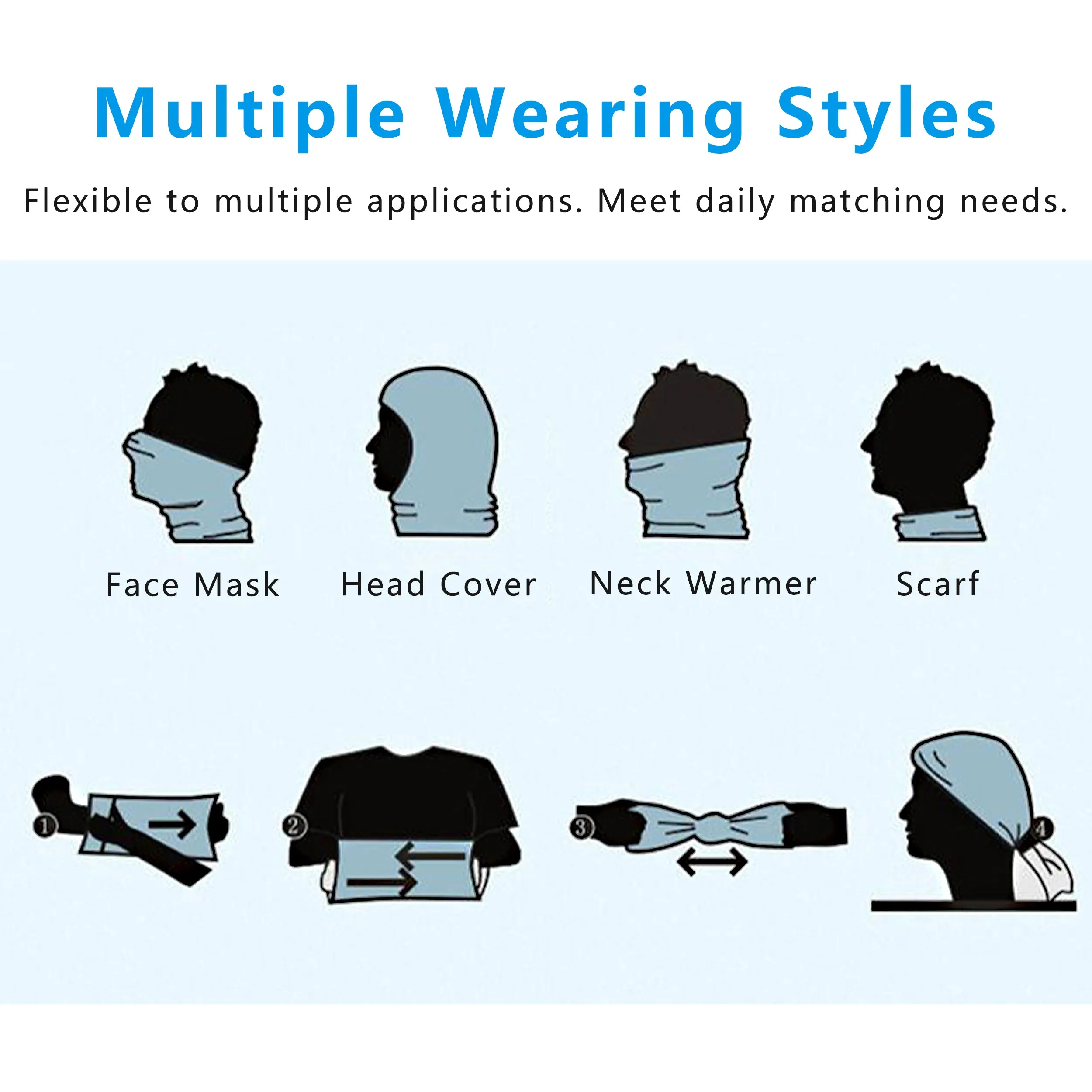 Anna-Kaci Winter Neck Warmer Gaiter Fleece Windproof Face Mask Neck Cover Cold Weather Outdoor Scarf for Men Women sold by Anna-Kaci product image thumbnail 3