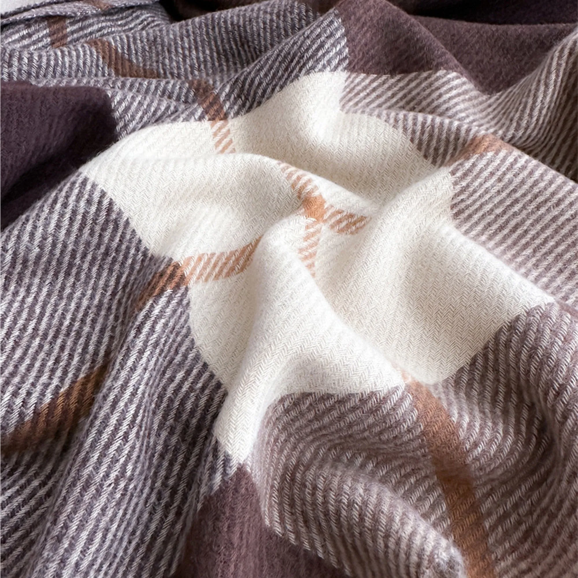 Anna-Kaci Soft Winter Plaid Scarf with Warm Cozy Feel and Fringe Trim 78.5¡Á26 Inches sold by Anna-Kaci product image thumbnail 4