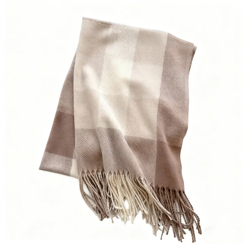 Anna-Kaci Soft Plaid Oversized Scarf with Cozy Woven Texture and Fringe Hem 78.5¡Á26 Inches made by Anna-Kaci