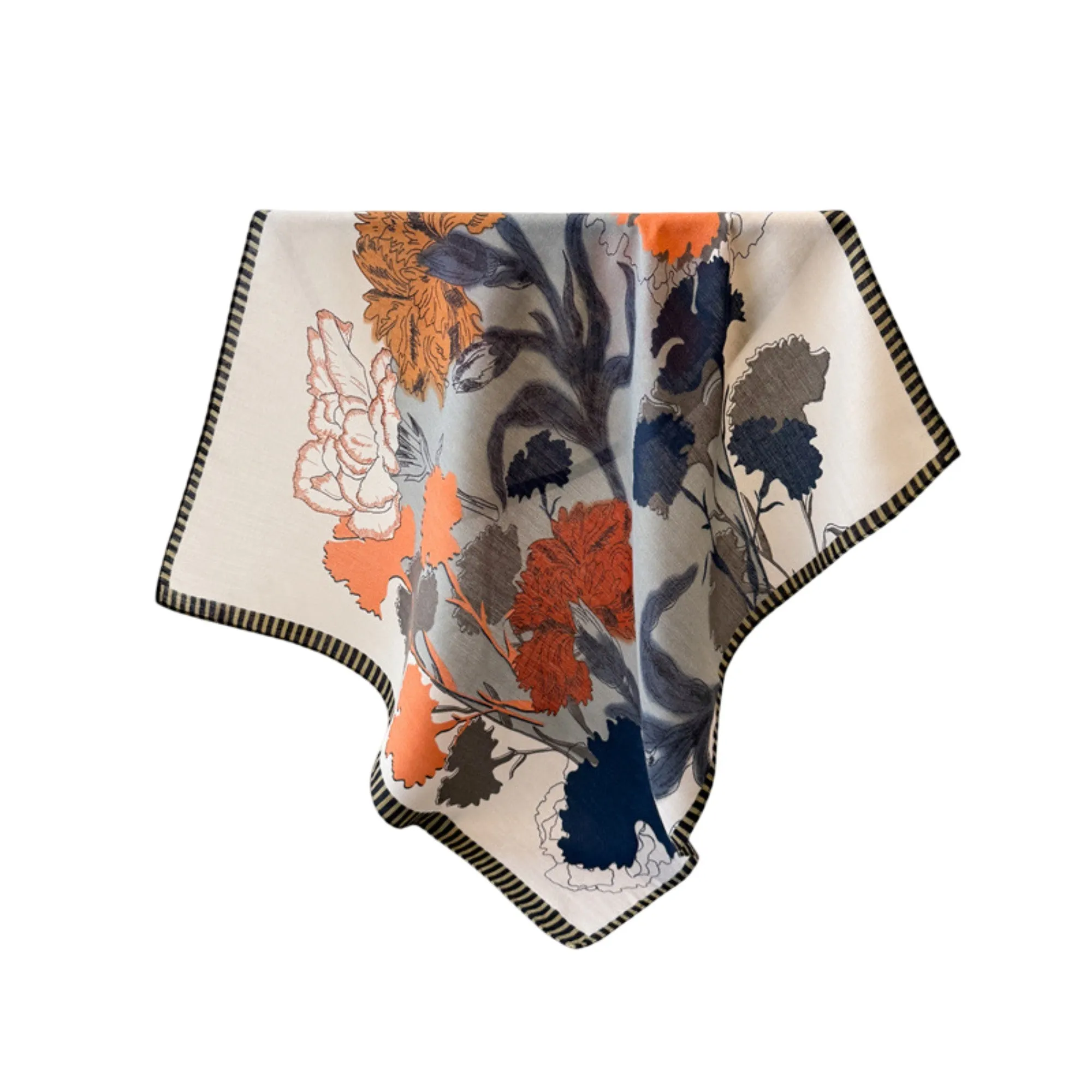 Anna-Kaci Women's Floral Print Cotton Linen Feel Square Scarf 26.5¡Á26.5 Inches sold by Anna-Kaci product image thumbnail 5