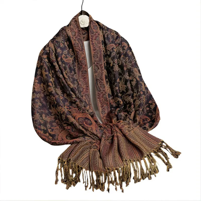 Anna-Kaci Women's Jacquard Paisley Shawl Scarf with Elegant Fringe Hem 71¡Á27.5 Inches sold by Anna-Kaci