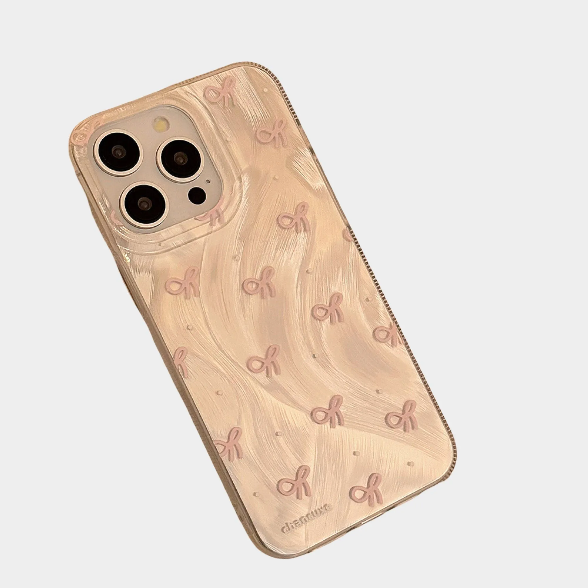 Anna-Kaci Bow Accent Phone Case with Textured Wave Pattern and Raised Bow Details sold by Anna-Kaci product image thumbnail 5