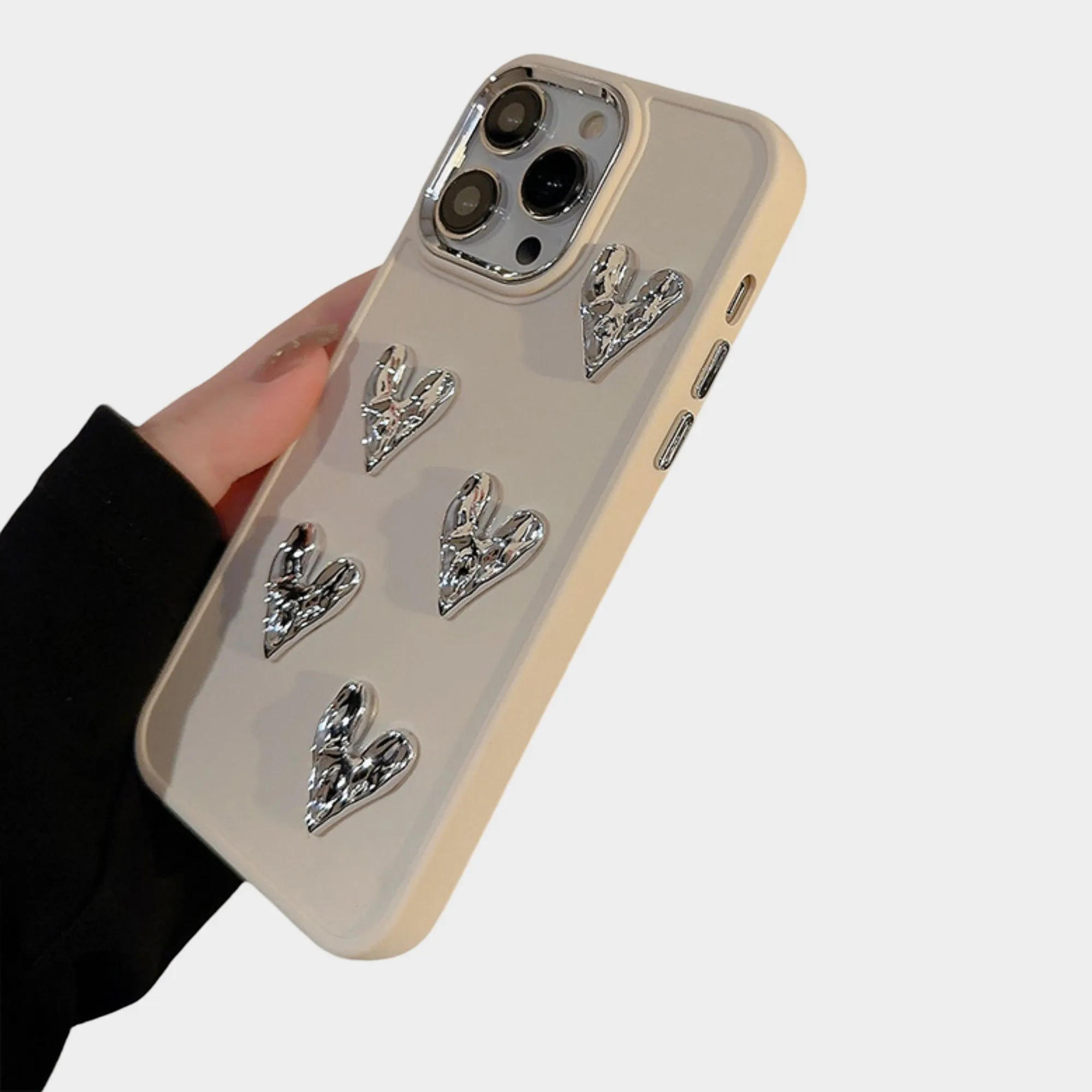 Anna-Kaci Heart Accent Phone Case with Raised Metallic Heart Details sold by Anna-Kaci product image thumbnail 4