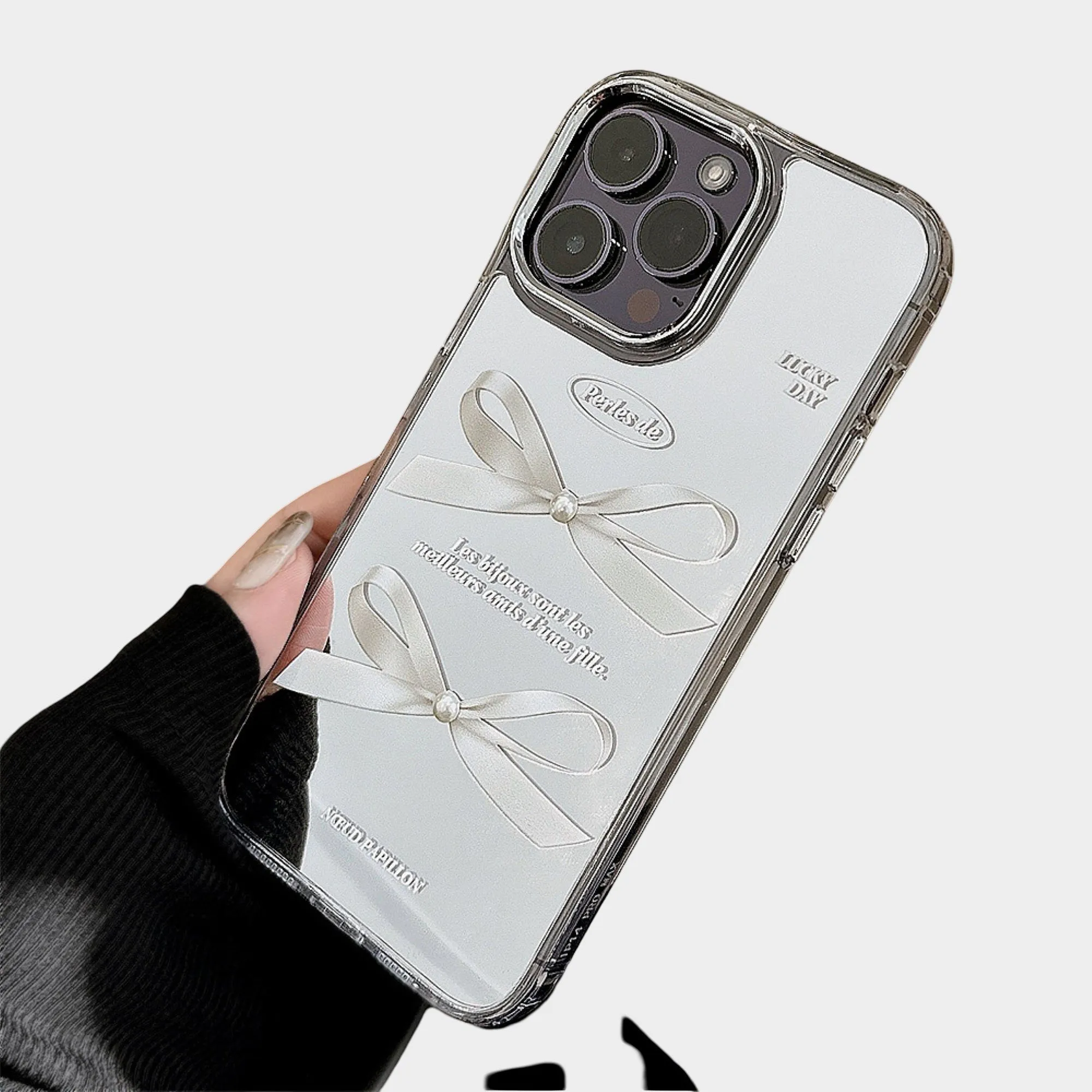 Anna-Kaci Mirror Bow Phone Case with Ribbon Graphic Design sold by Anna-Kaci product image thumbnail 2