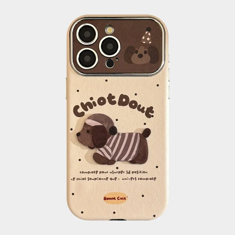 Anna-Kaci Cute Puppy Graphic Phone Case Slim Protective Cover Playful Design made by Anna-Kaci
