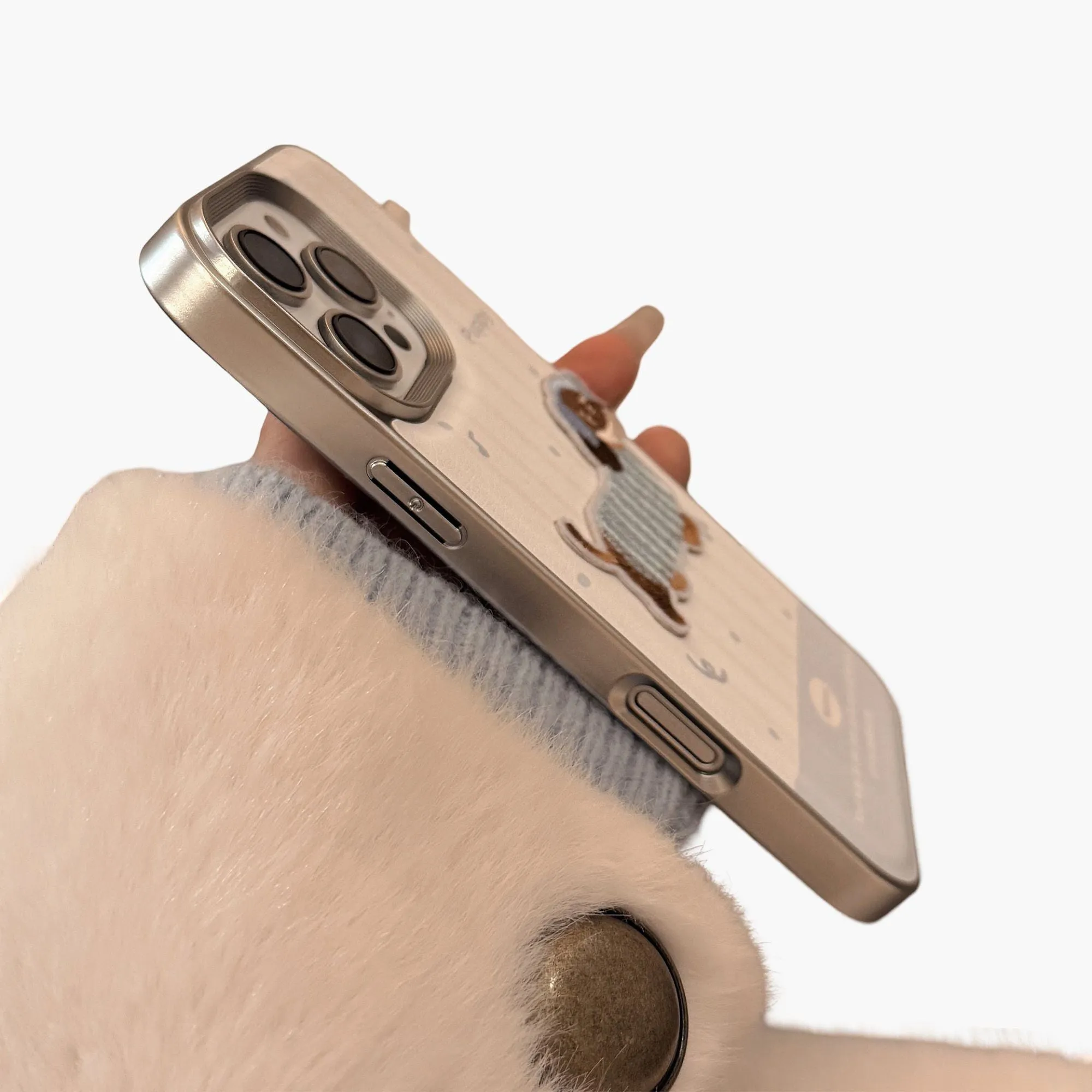 Anna-Kaci Embroidered Puppy Phone Case Slim Protective Cover Cute Design sold by Anna-Kaci product image thumbnail 2