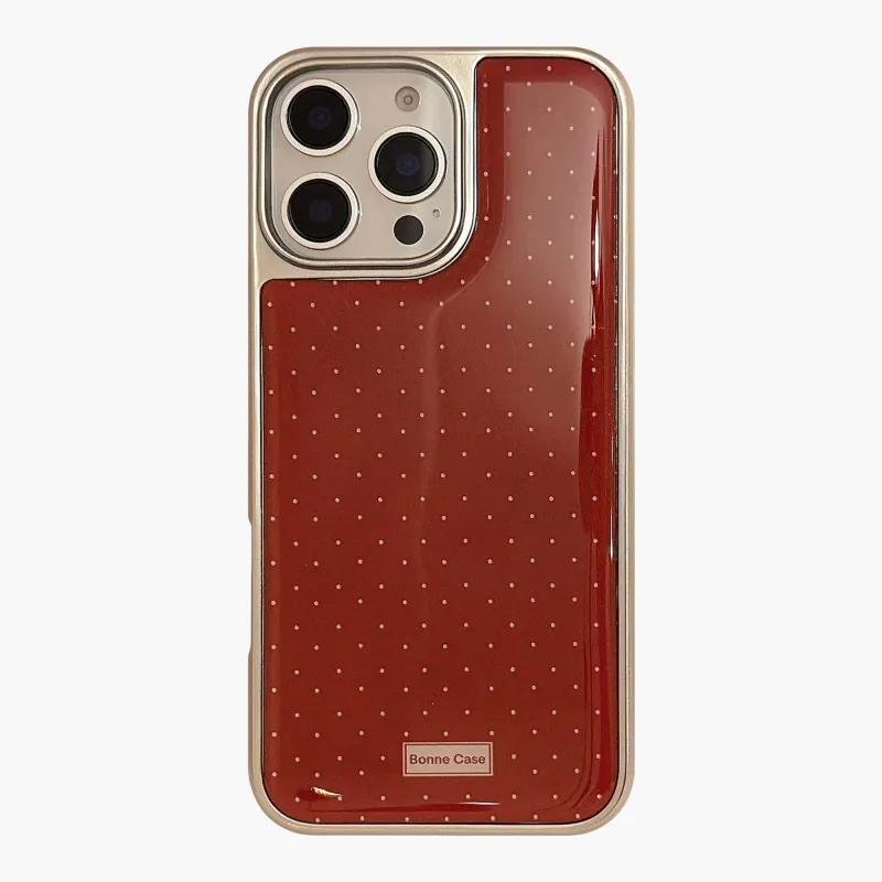 Anna-Kaci Polka Dot Glossy Phone Case Slim Protective Cover Classic Design made by Anna-Kaci