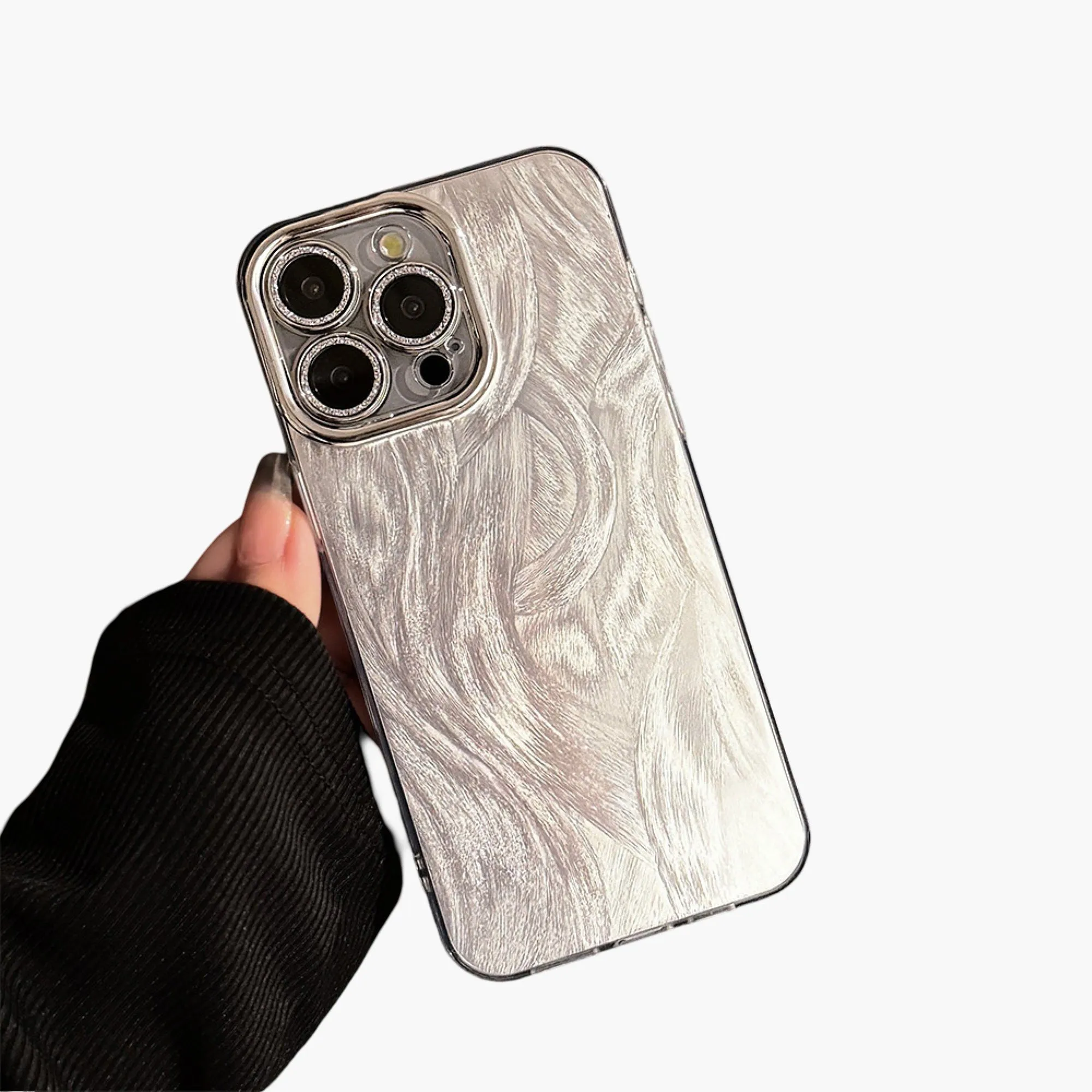 Anna-Kaci Textured Shimmer Phone Case Slim Protective Cover Minimalist Design sold by Anna-Kaci product image thumbnail 2