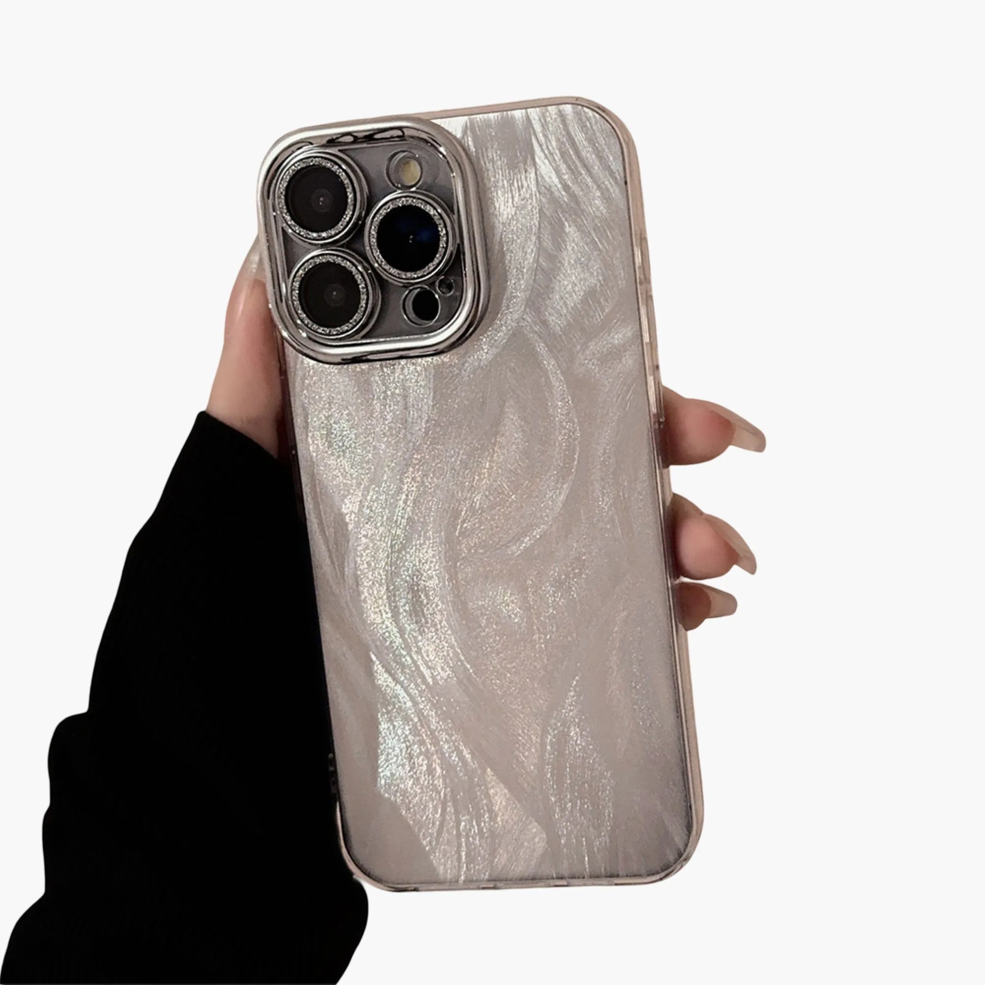 Anna-Kaci Textured Shimmer Phone Case Slim Protective Cover Minimalist Design sold by Anna-Kaci product image thumbnail 3