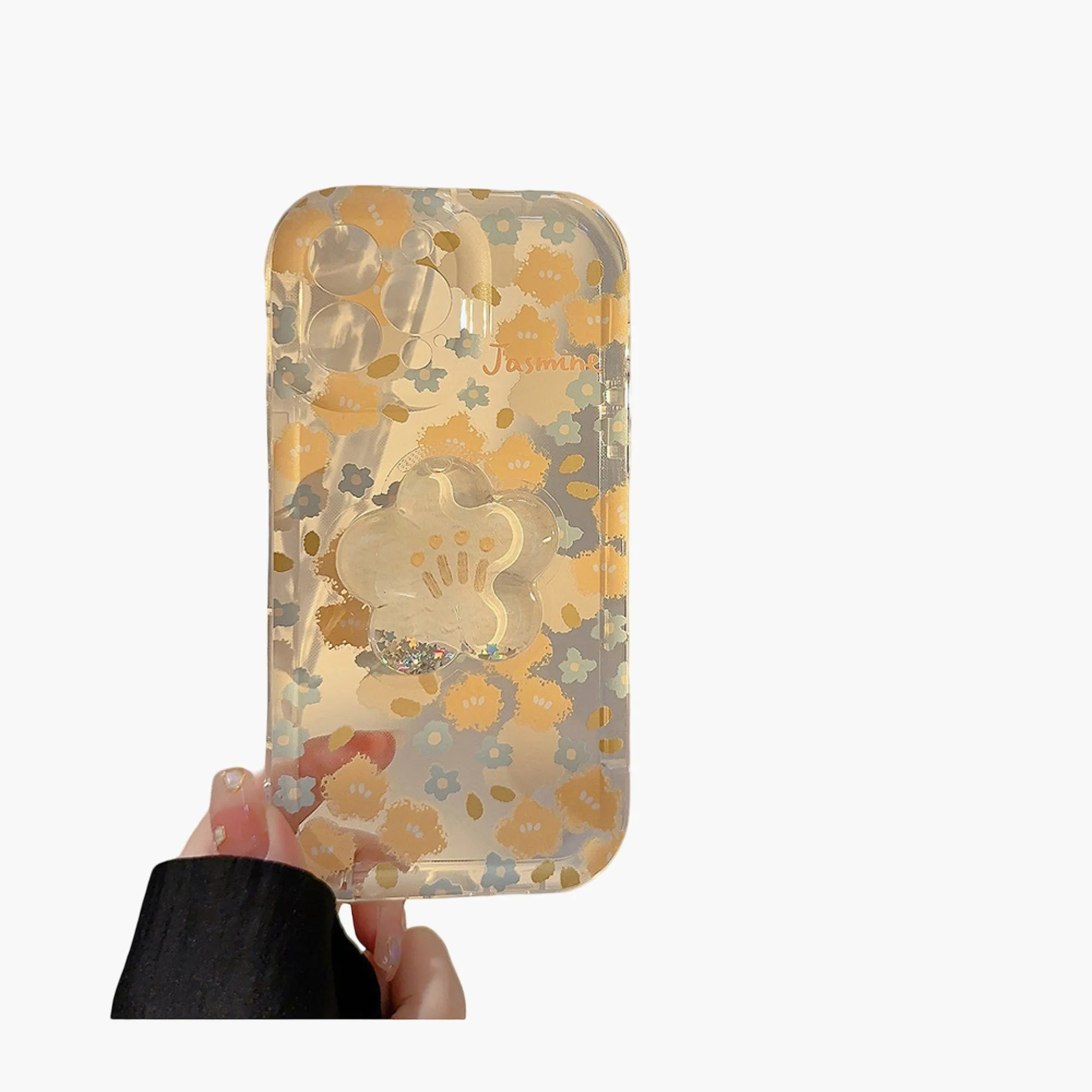 Anna-Kaci Floral Phone Case with Built In Phone Stand Clear Slim Protective Cover sold by Anna-Kaci product image thumbnail 4