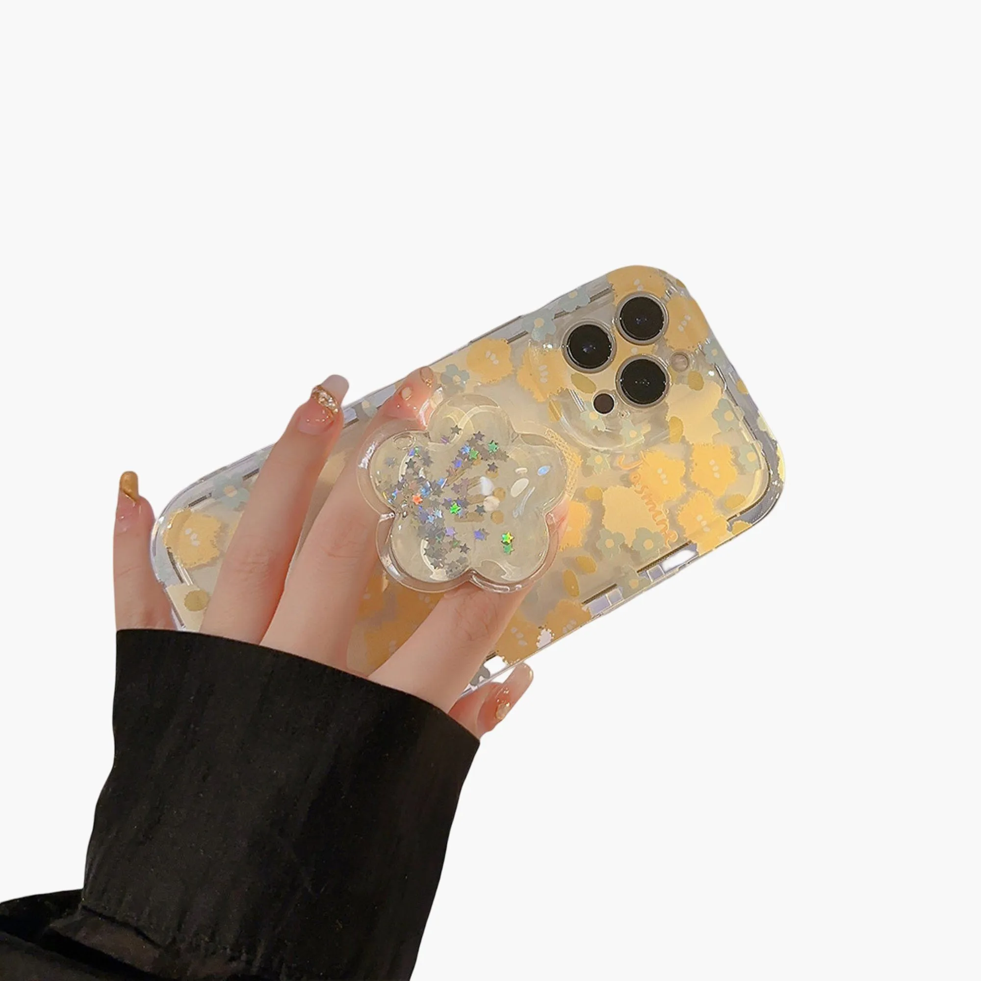 Anna-Kaci Floral Phone Case with Built In Phone Stand Clear Slim Protective Cover sold by Anna-Kaci product image thumbnail 2